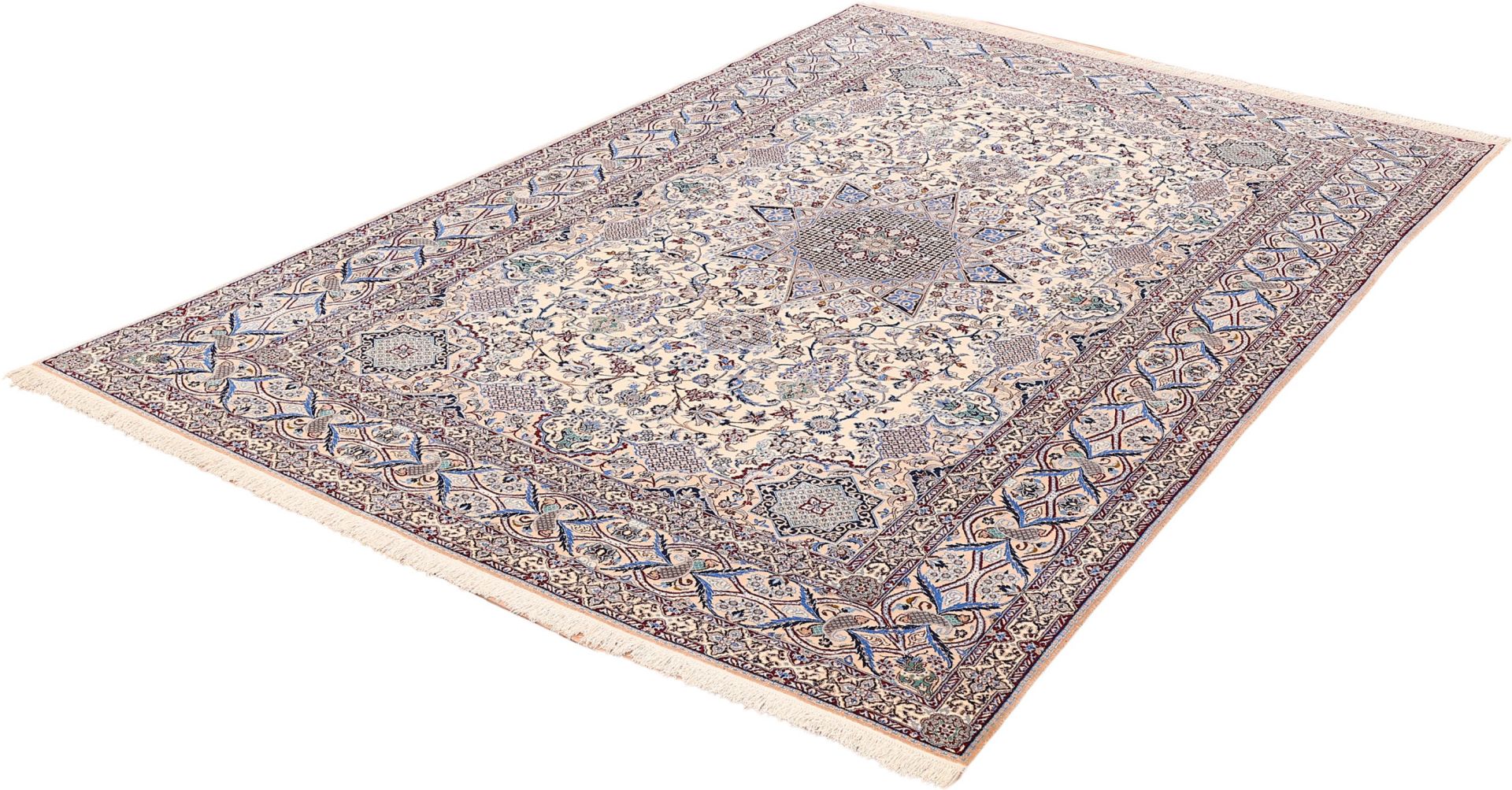 Wool & Silk Nain Persian Rug 200 × 303 cm, hand-knotted - Image 3