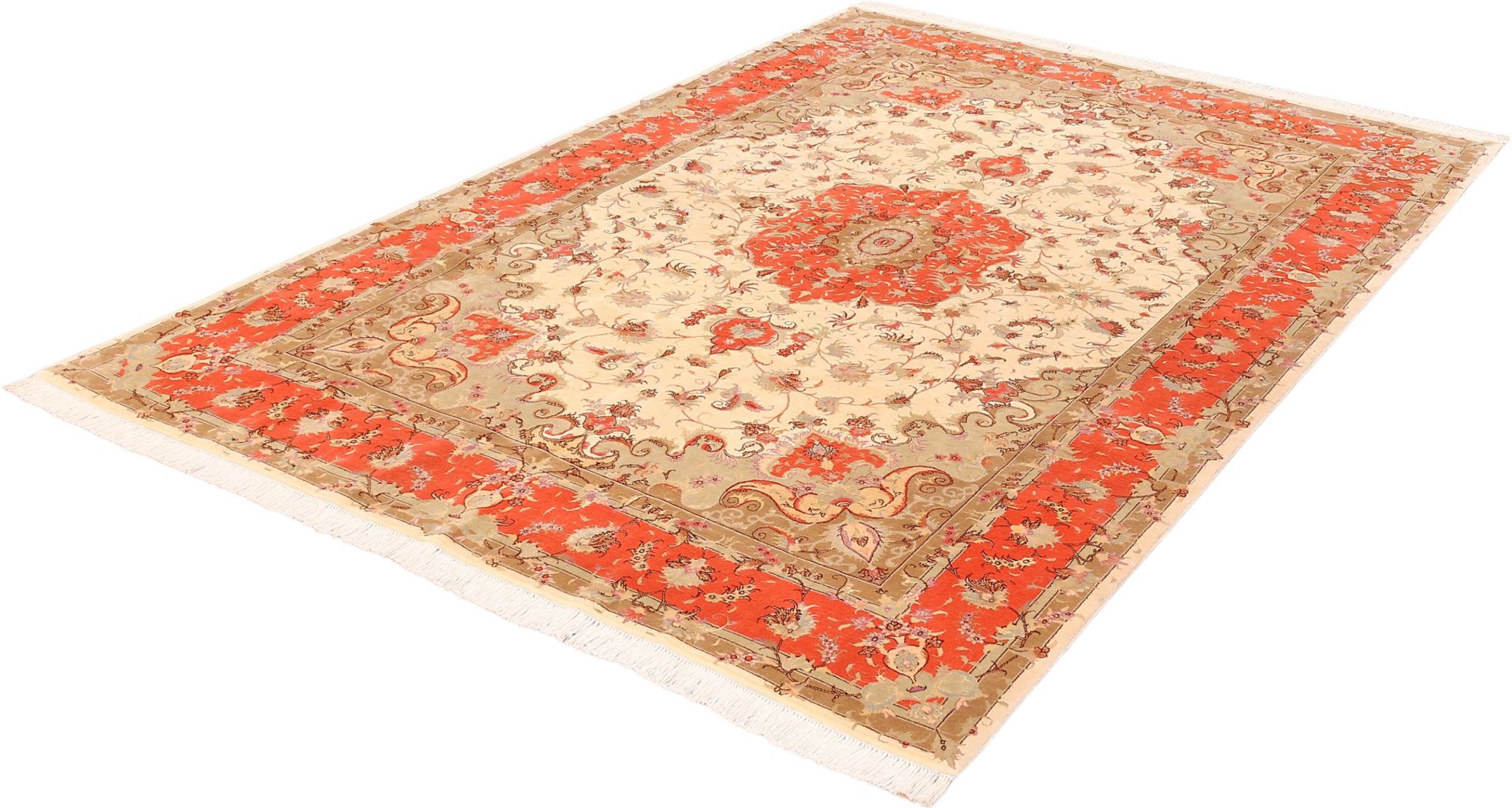 Tabriz Persian Rug 205 × 300 cm in Wool & Silk, hand-knotted - Image 3