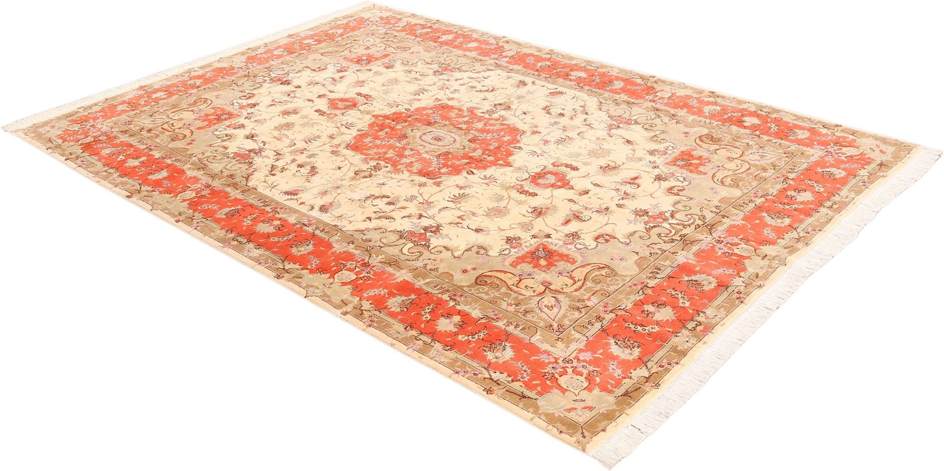 Tabriz Persian Rug 205 × 300 cm in Wool & Silk, hand-knotted - Image 4