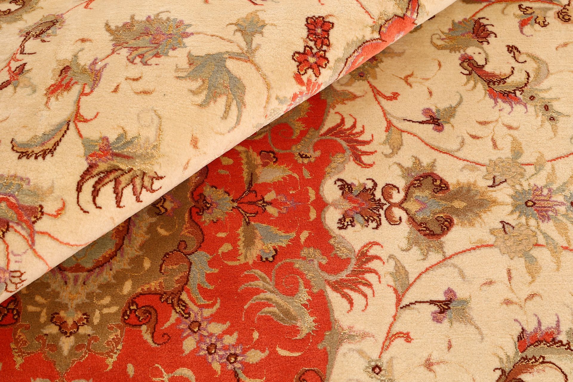 Tabriz Persian Rug 205 × 300 cm in Wool & Silk, hand-knotted - Image 8