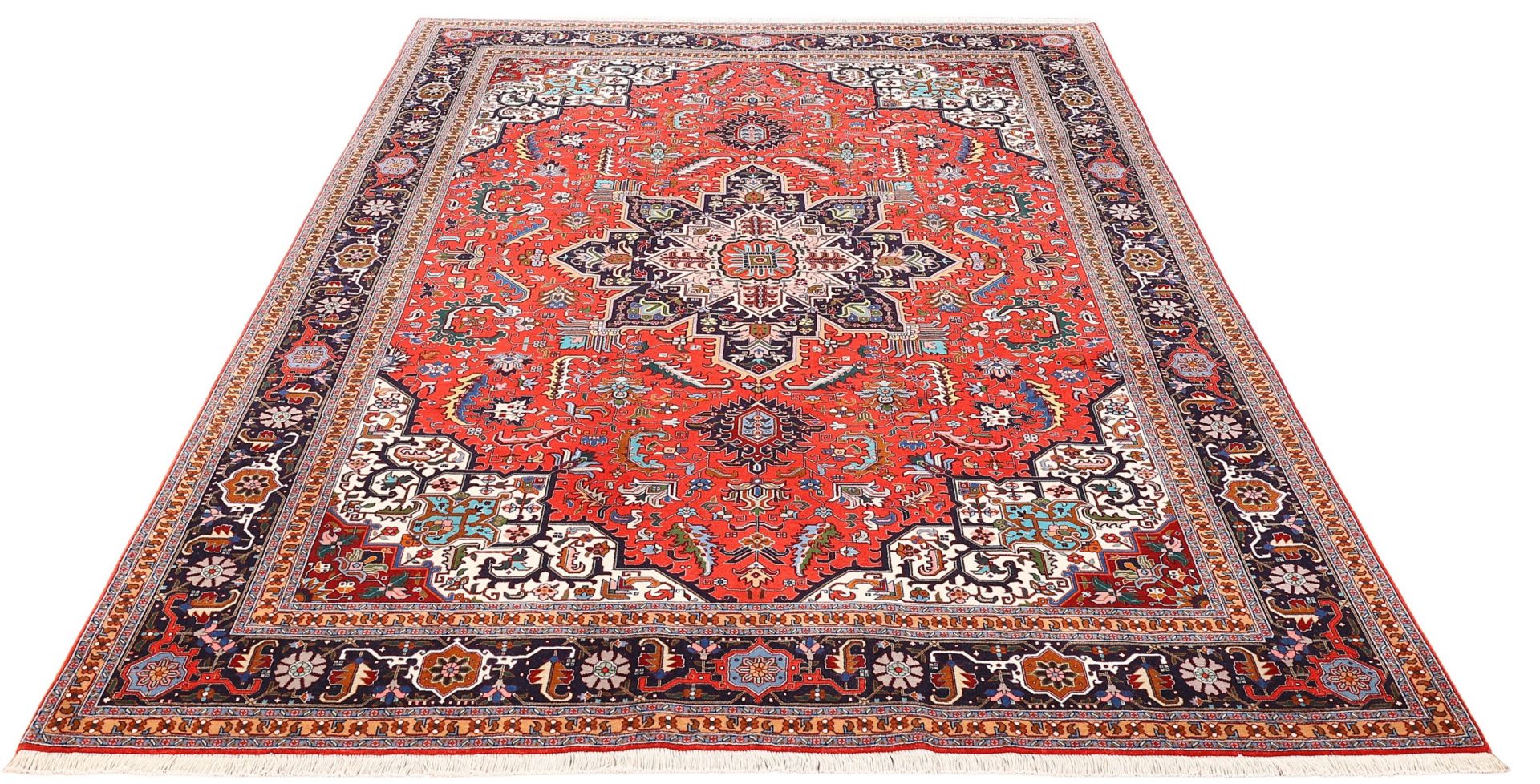 Alternative view of Hand-Knotted Tabriz Persian Rug, 204 × 312 cm, Wool & Silk