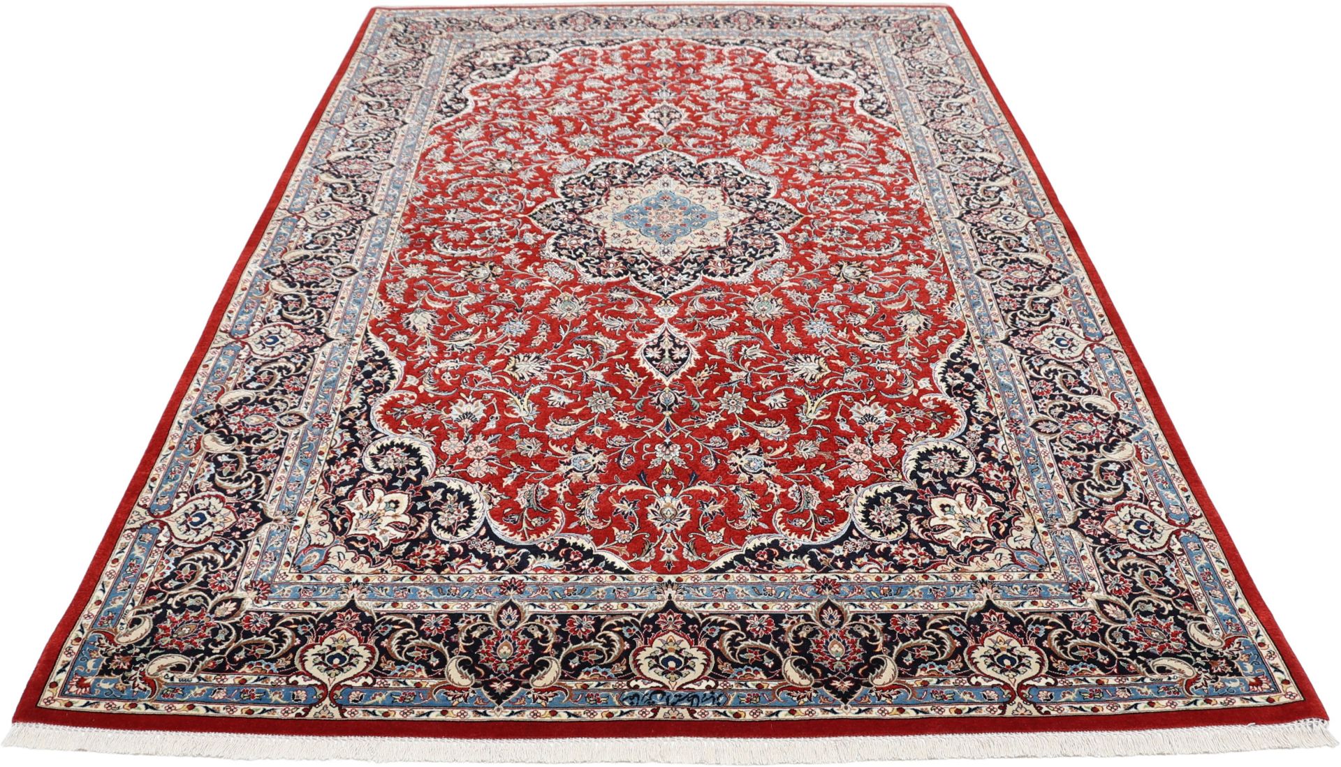 Alternative view of Hand-Knotted Isfahan Persian Rug, 170 × 256 cm, Wool & Silk