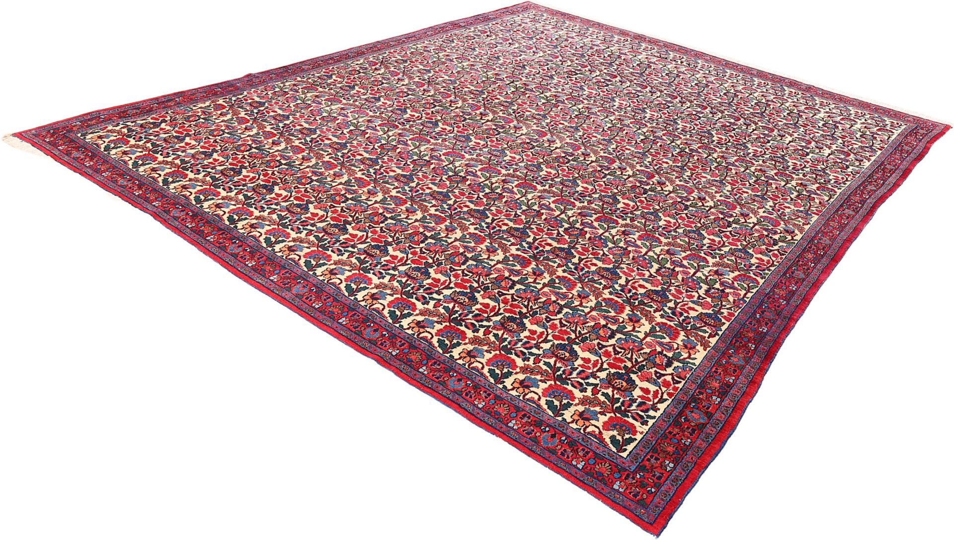Hand-Knotted Moud Persian Rug, 324 × 408 cm, Wool - Image 3