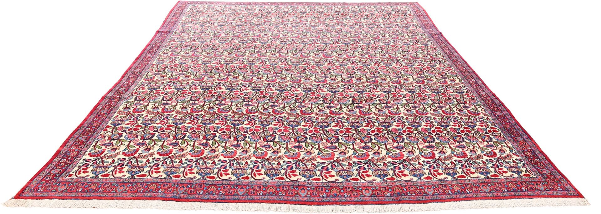 Hand-Knotted Moud Persian Rug, 324 × 408 cm, Wool - Image 4