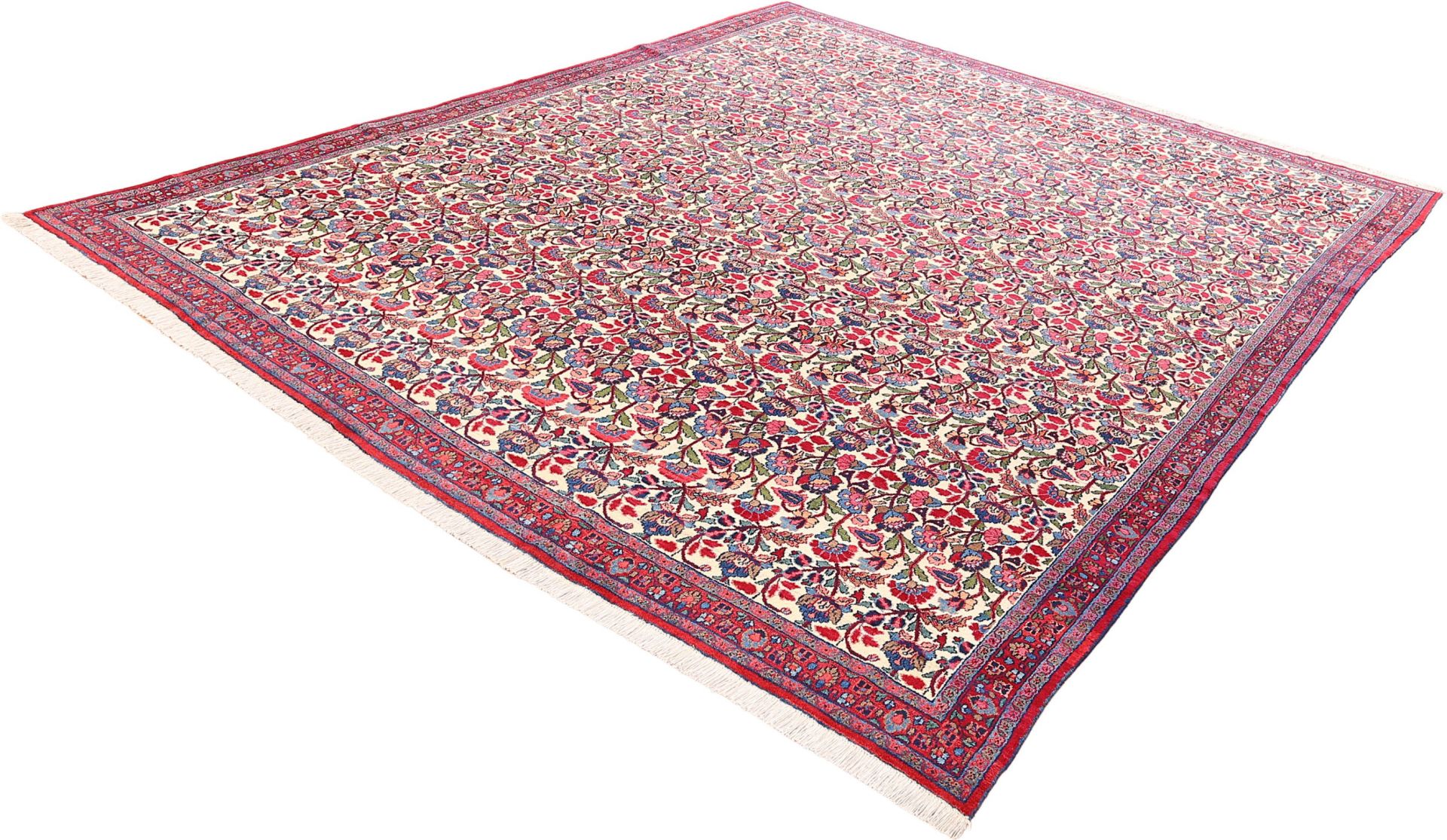 Hand-Knotted Moud Persian Rug, 324 × 408 cm, Wool - Image 5