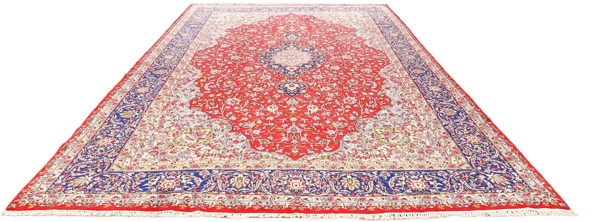 Hand-Knotted Yazd Persian Rug, 345 × 511 cm, Wool - Image 4