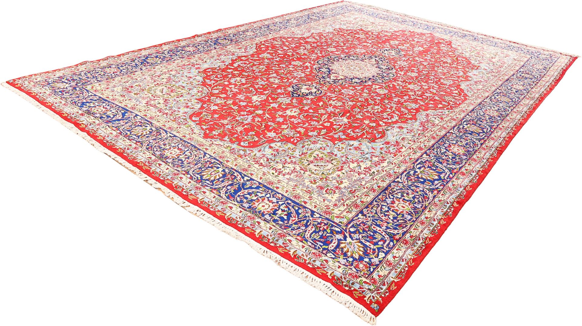 Hand-Knotted Yazd Persian Rug, 345 × 511 cm, Wool - Image 5