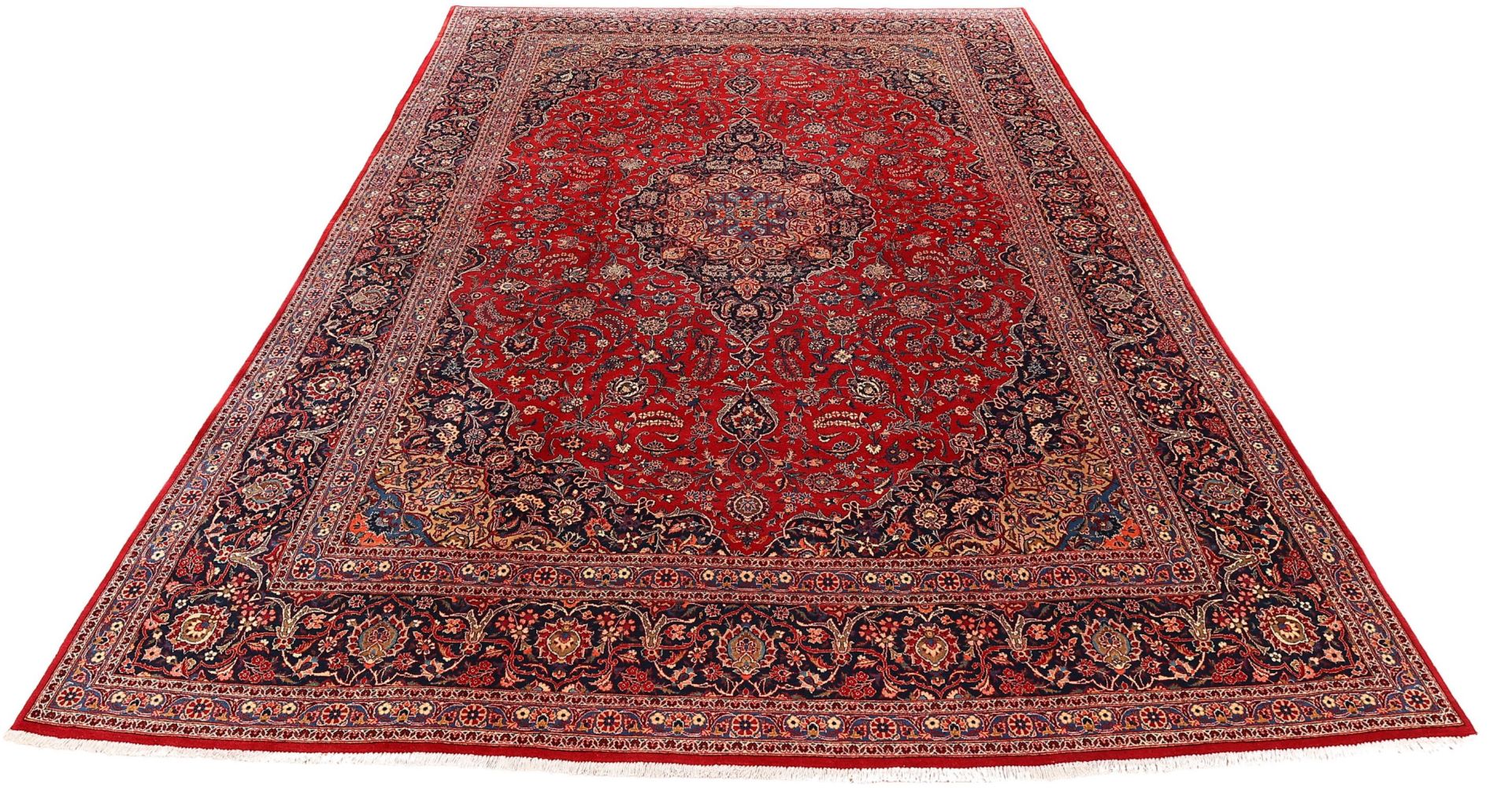 Alternative view of Hand-Knotted Kashan Persian Rug, 307 × 465 cm, Wool