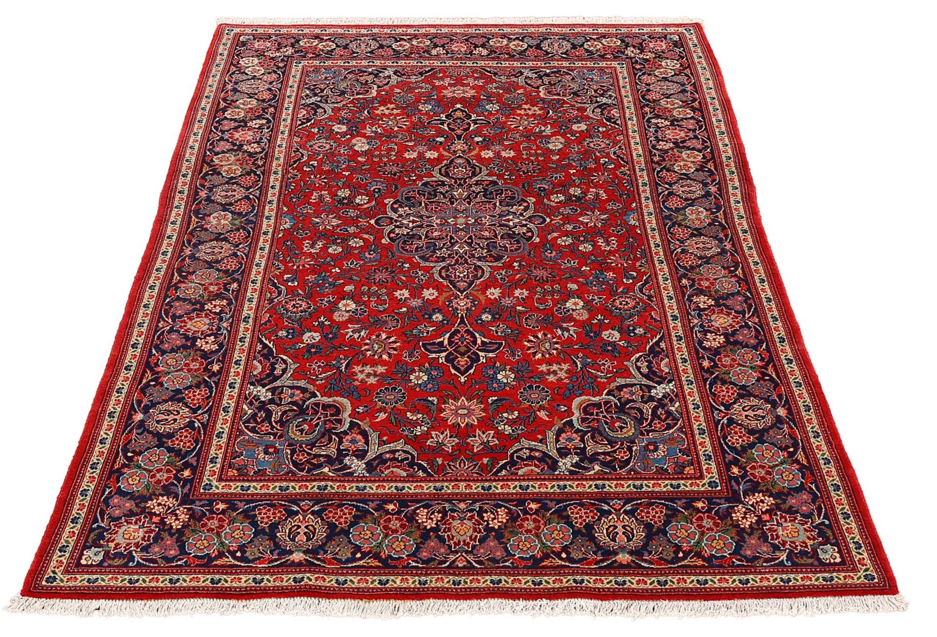 Alternative view of Hand-Knotted Kashan Persian Rug, 131 × 210 cm, Wool