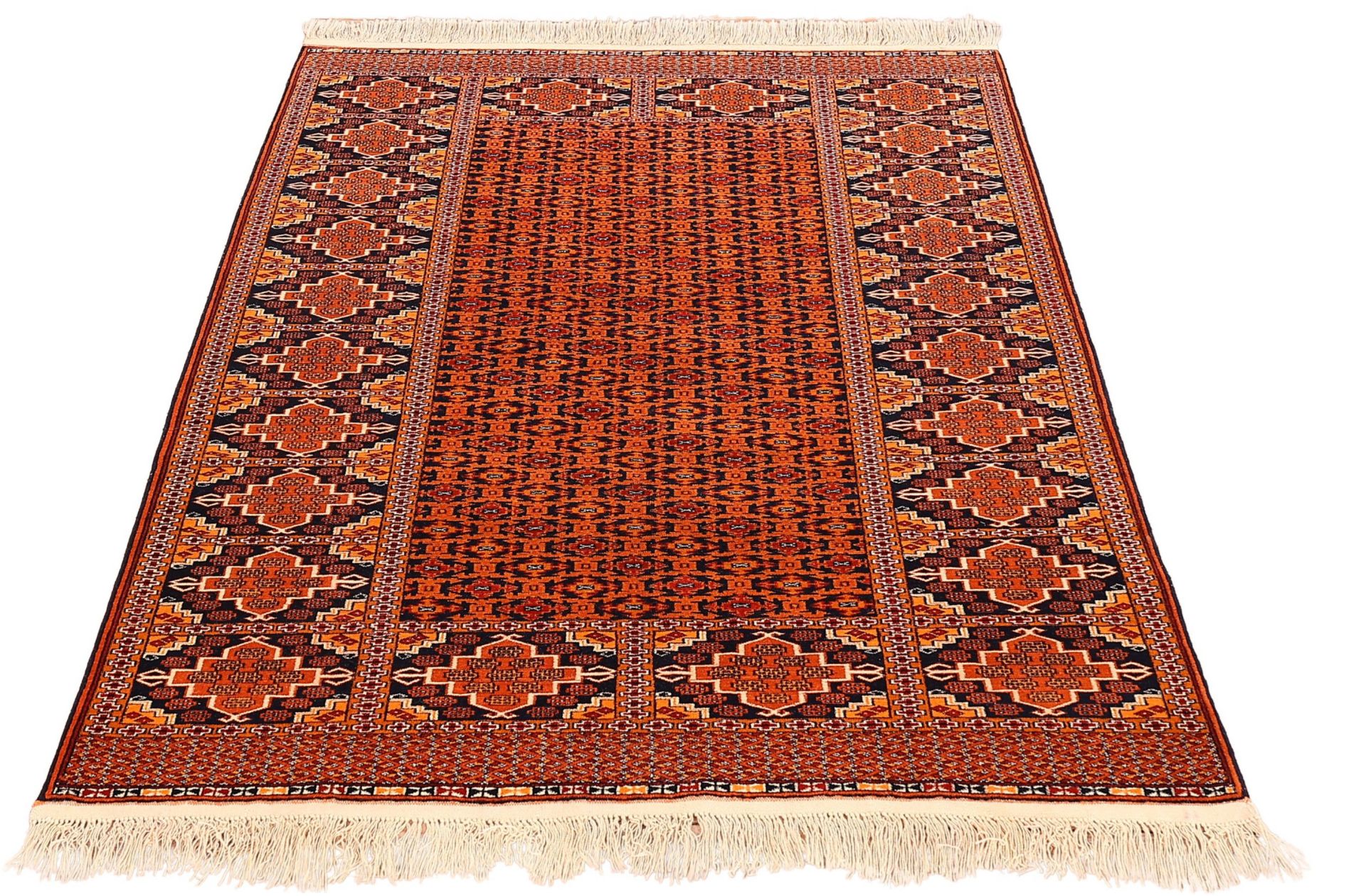 Alternative view of Wool Afghan Rug 128 × 189 cm, hand-knotted