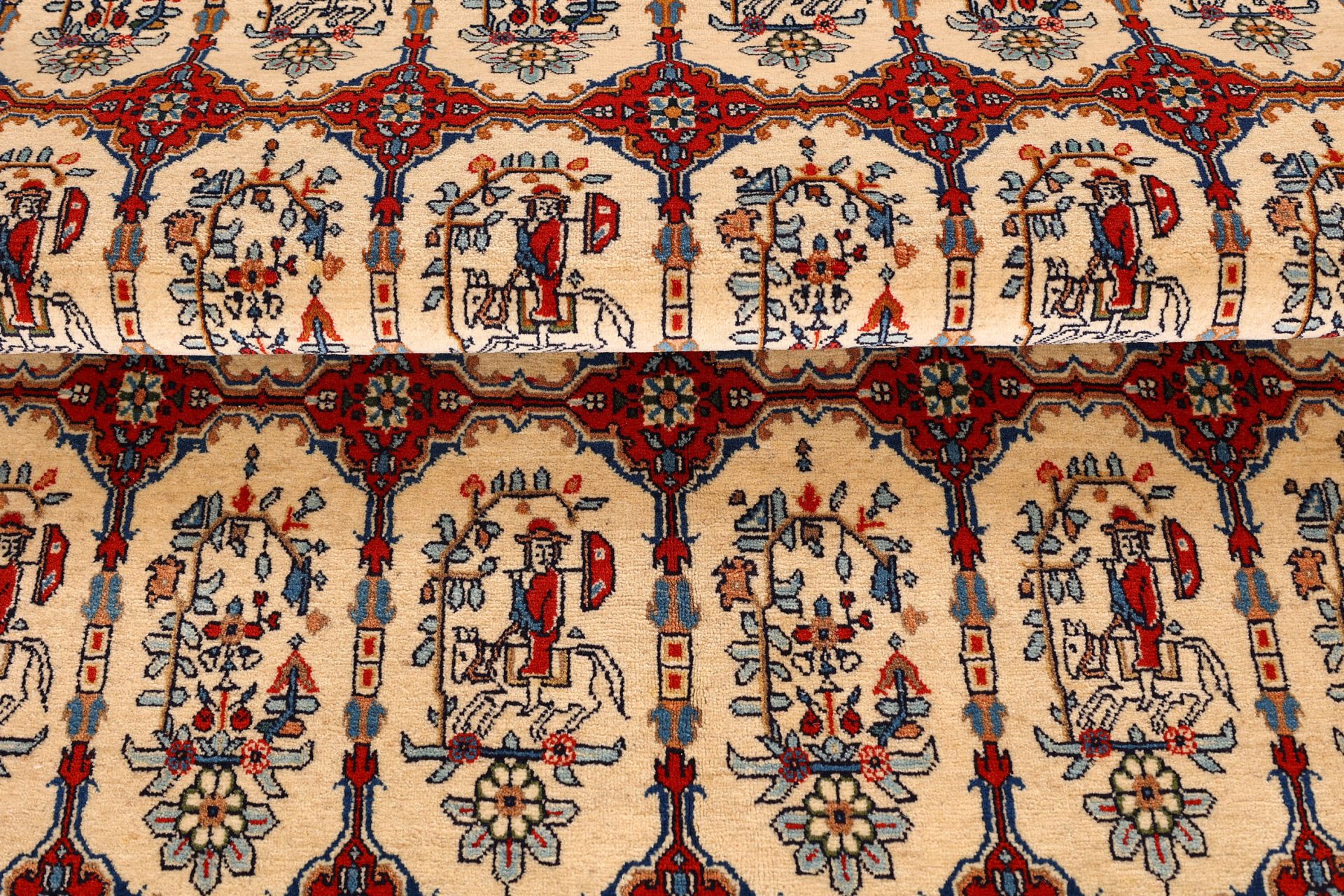 Wool Kashan Persian Rug 134 × 202 cm, hand-knotted - Image 8