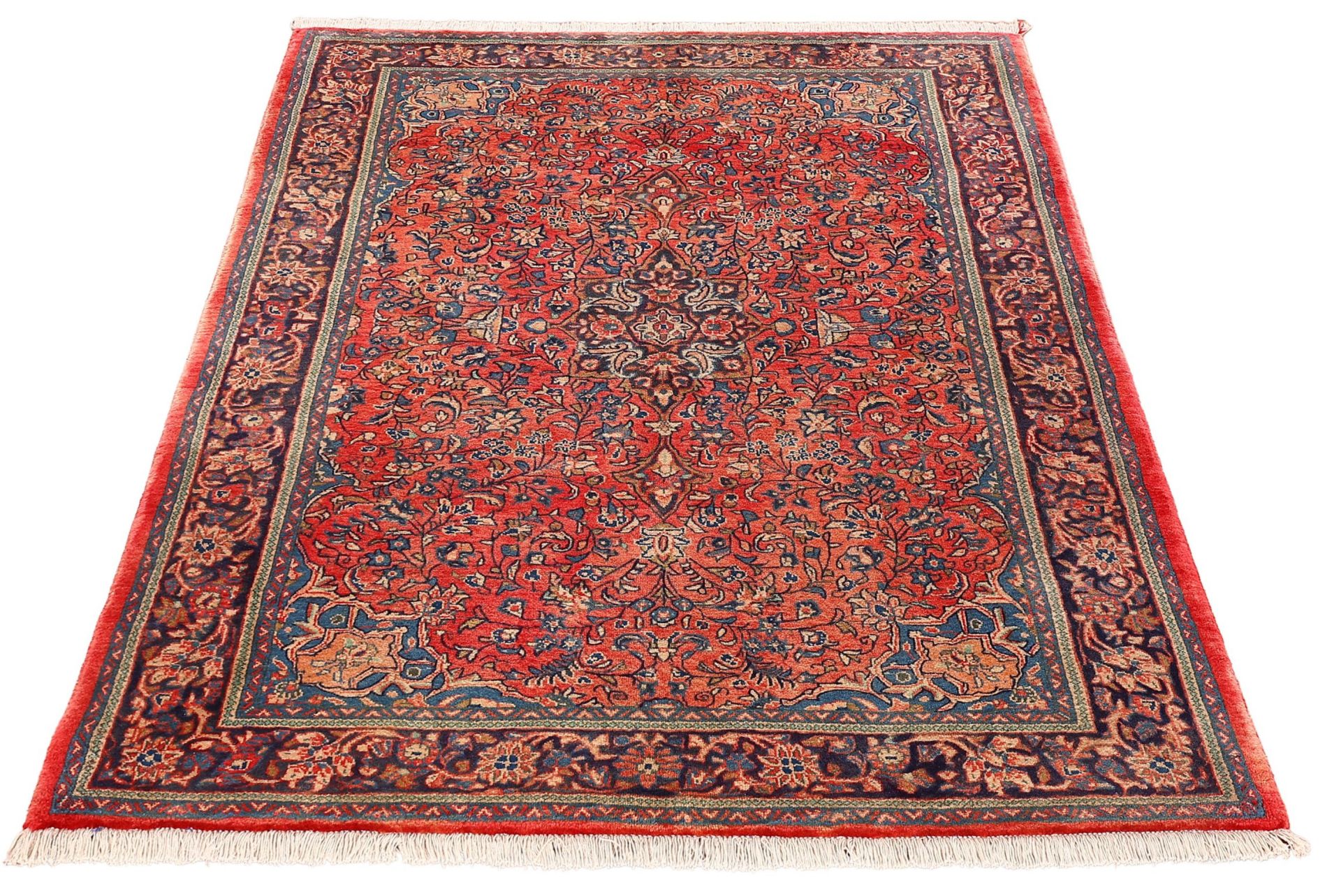 Alternative view of Hand-Knotted Sarouk Persian Rug, 125 × 195 cm, Wool