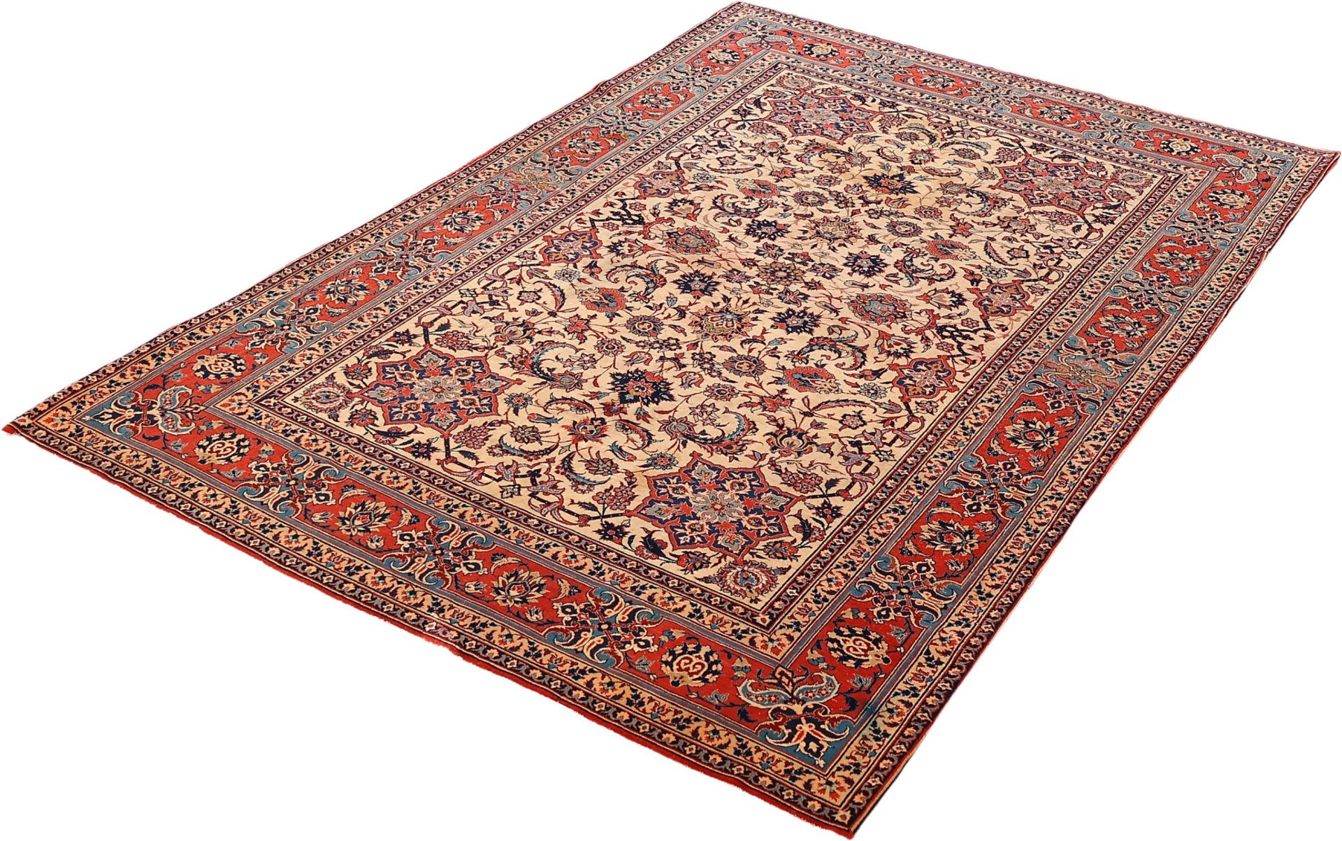 Wool & Silk Isfahan Persian Rug 146 × 222 cm, hand-knotted - Image 3