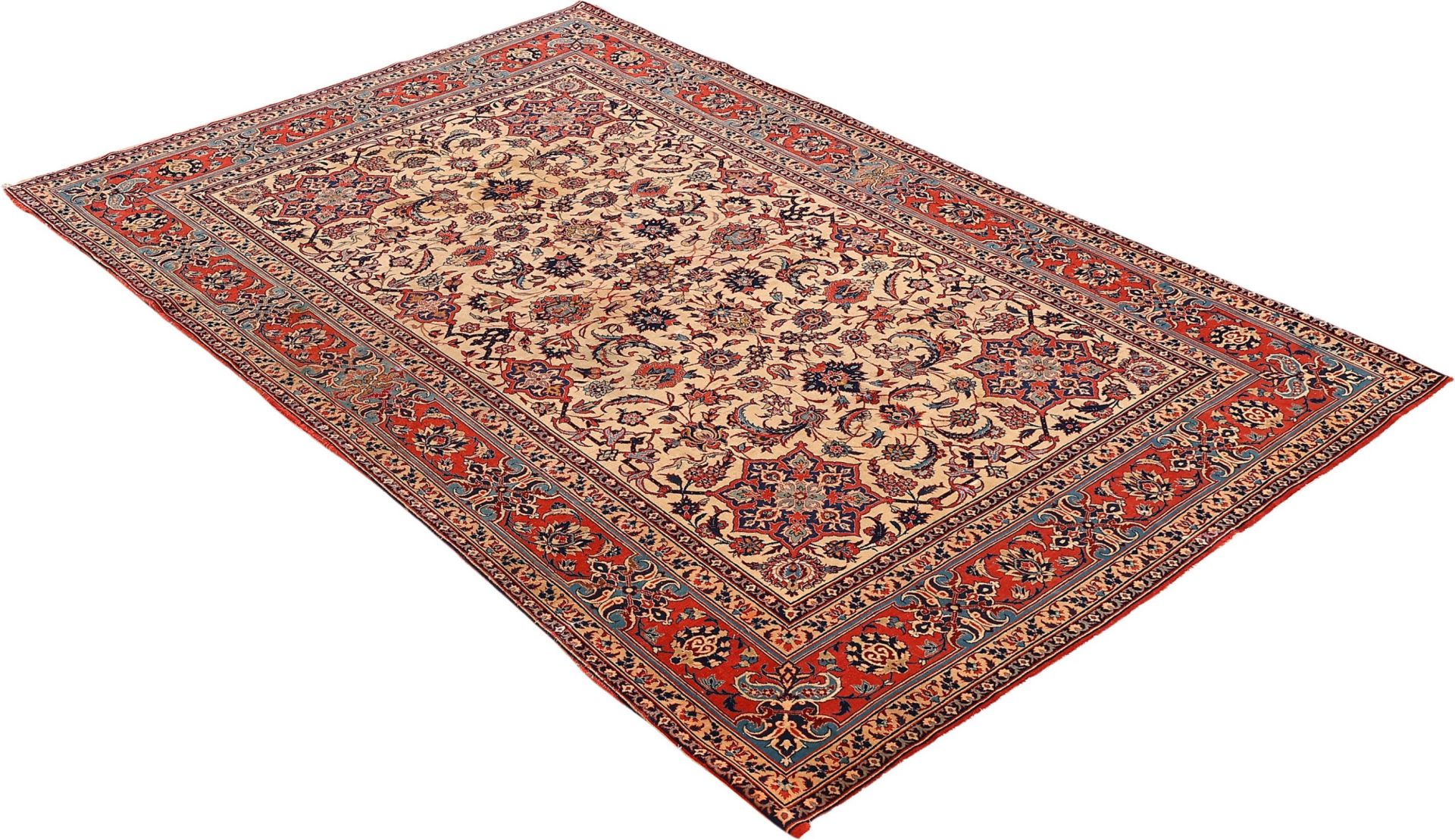 Wool & Silk Isfahan Persian Rug 146 × 222 cm, hand-knotted - Image 4