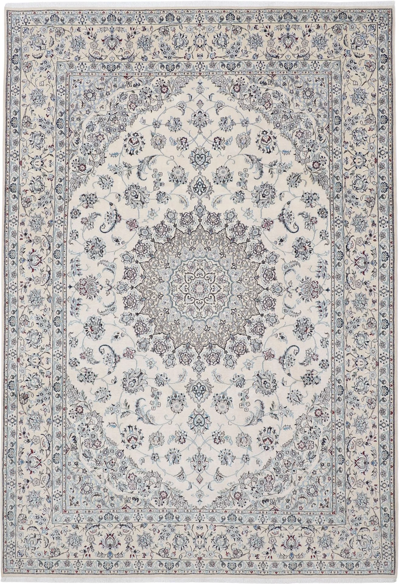 Nain Persian Rug 240 × 350 cm in Wool & Silk, hand-knotted
