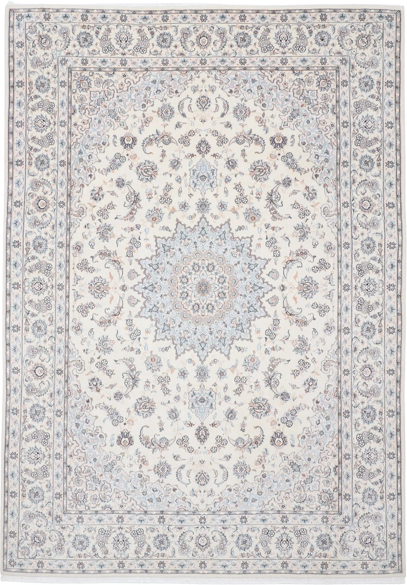 Wool & Silk Nain Persian Rug 247 × 350 cm, hand-knotted