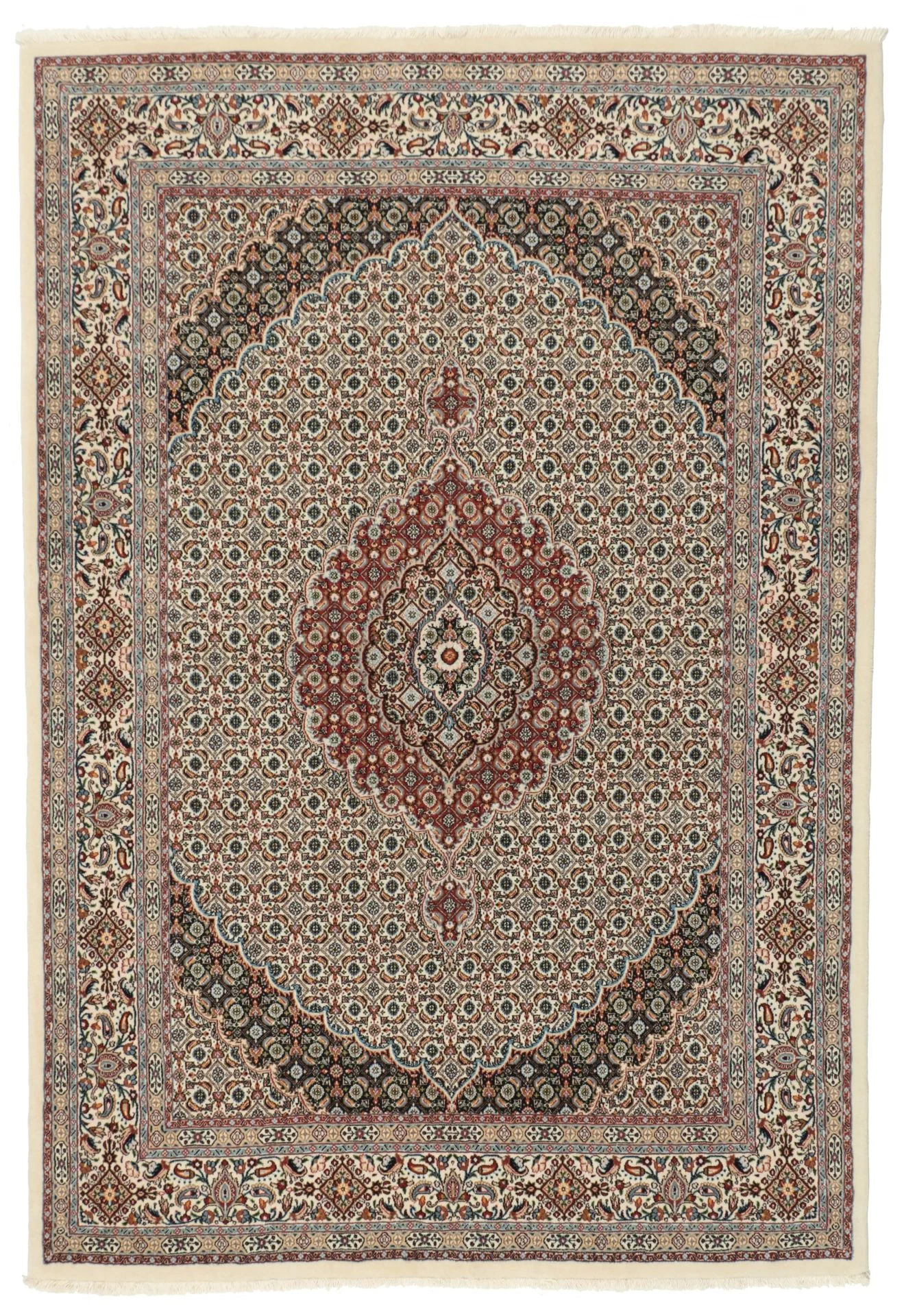 Moud Persian Rug 168 × 240 cm in Wool & Silk, hand-knotted