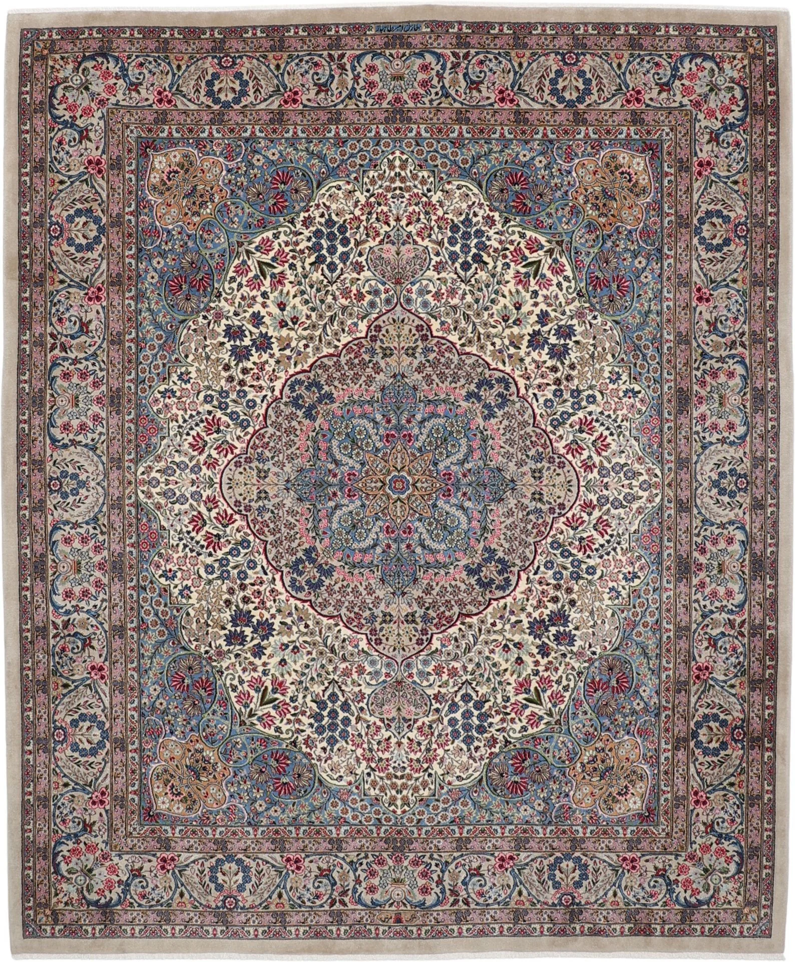 Hand-Knotted Kerman Persian Rug, 248 × 300 cm, Wool