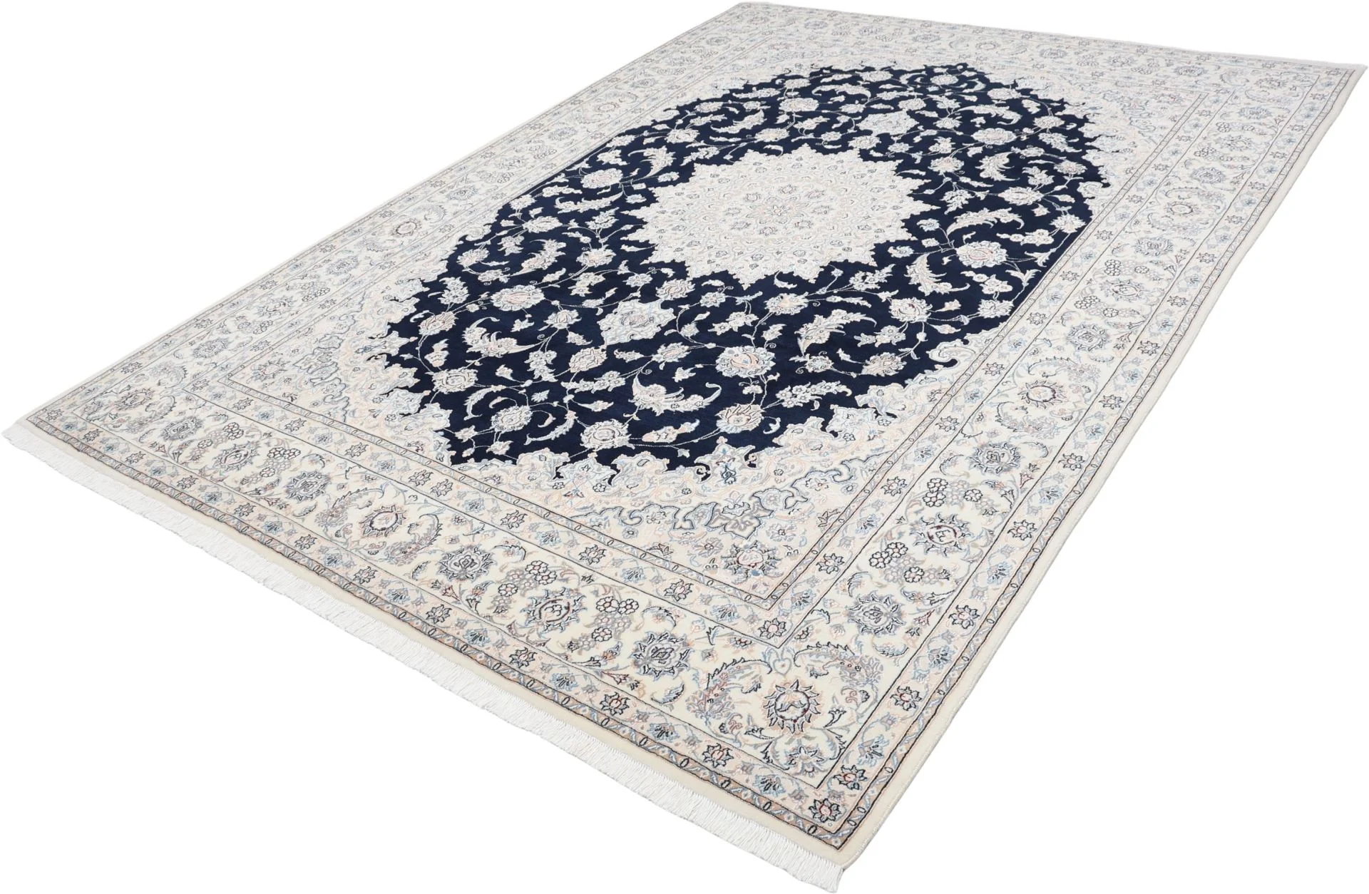 Nain Persian Rug 250 × 350 cm in Wool & Silk, hand-knotted - Image 3