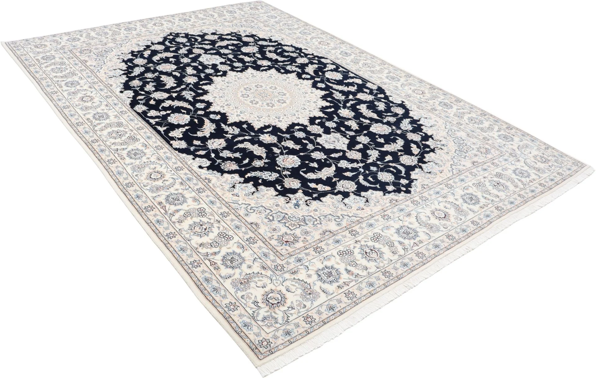 Nain Persian Rug 250 × 350 cm in Wool & Silk, hand-knotted - Image 4