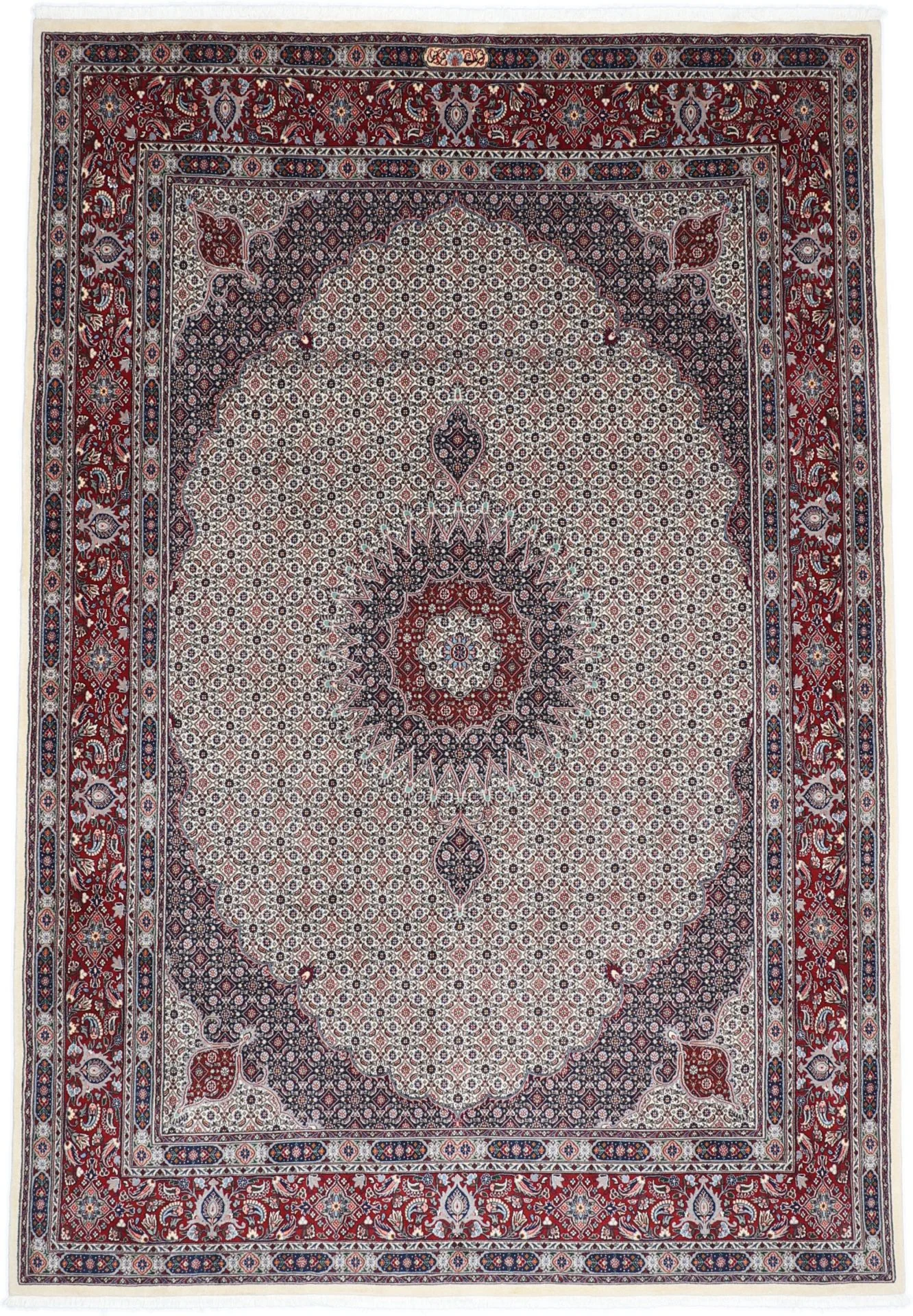 Wool & Silk Moud Persian Rug 245 × 345 cm, hand-knotted