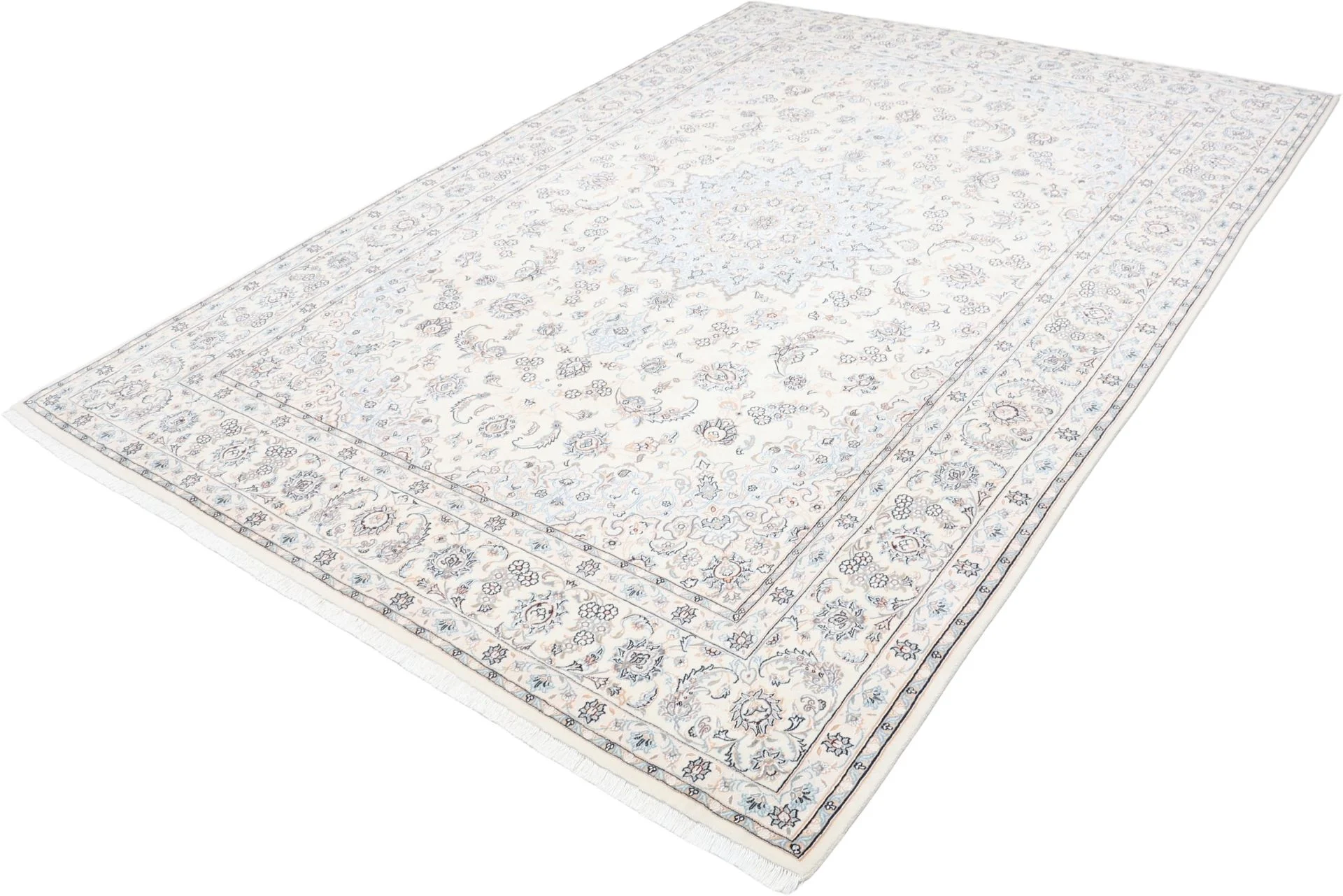 Wool & Silk Nain Persian Rug 247 × 350 cm, hand-knotted - Image 3
