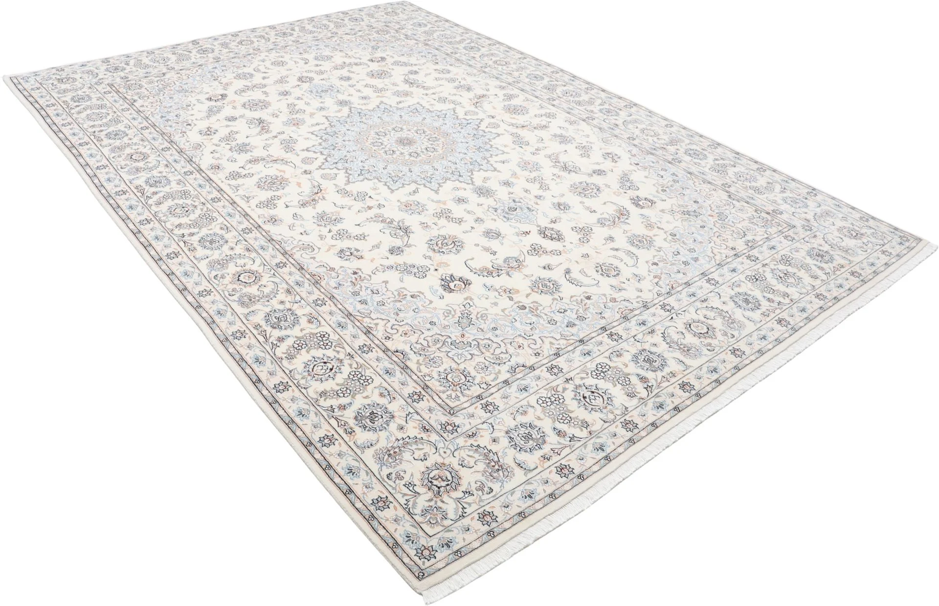 Wool & Silk Nain Persian Rug 247 × 350 cm, hand-knotted - Image 4