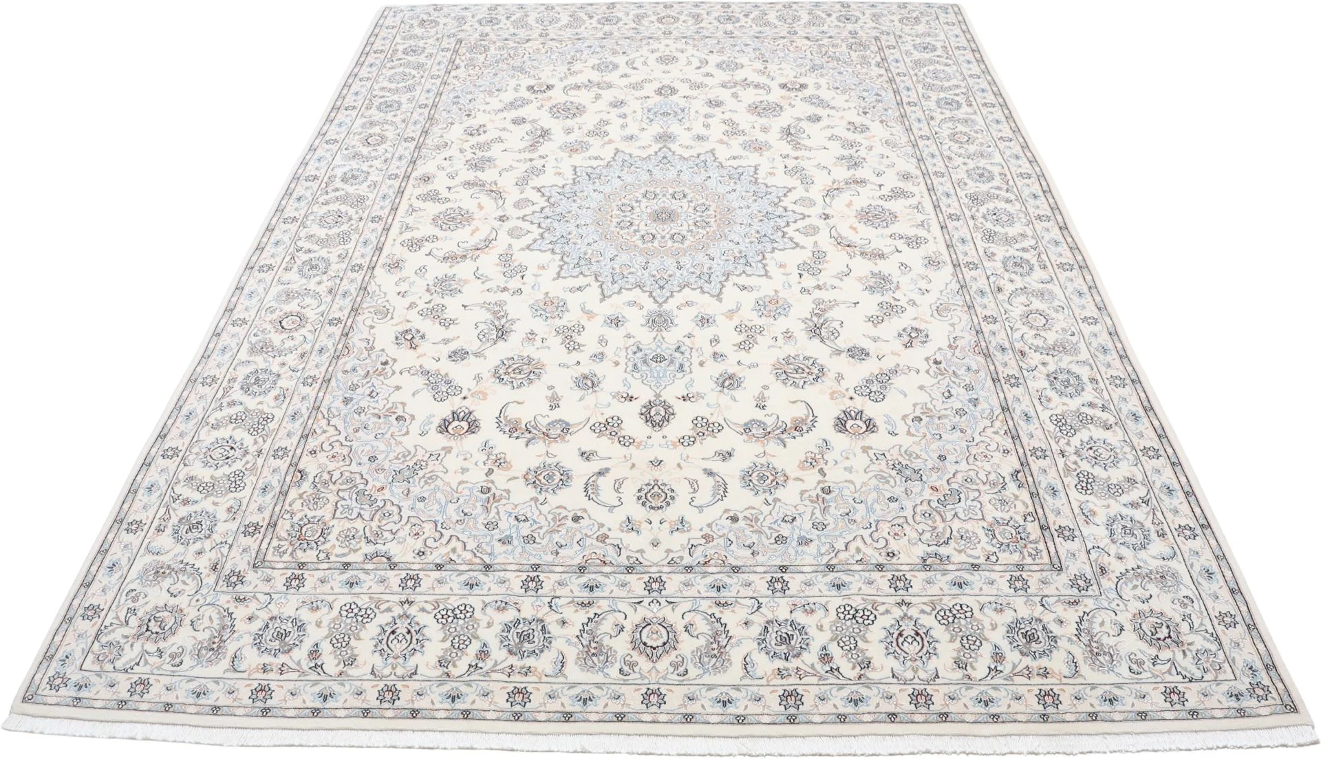 Wool & Silk Nain Persian Rug 247 × 350 cm, hand-knotted - Image 7