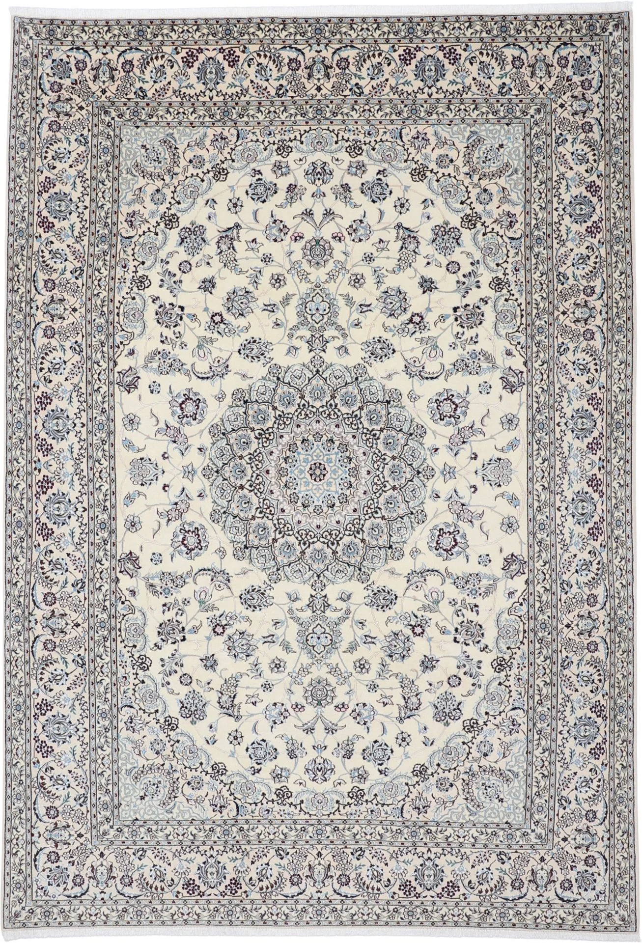Wool & Silk Nain Persian Rug 247 × 354 cm, hand-knotted