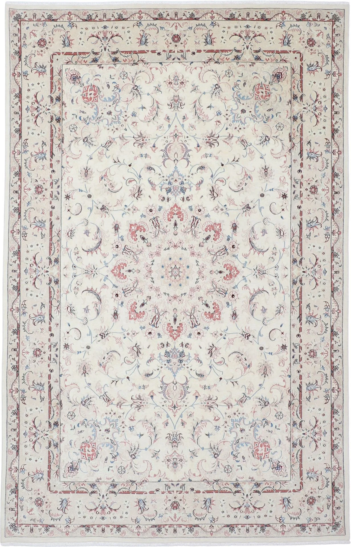 Tabriz Persian Rug 198 × 305 cm in Wool & Silk, hand-knotted