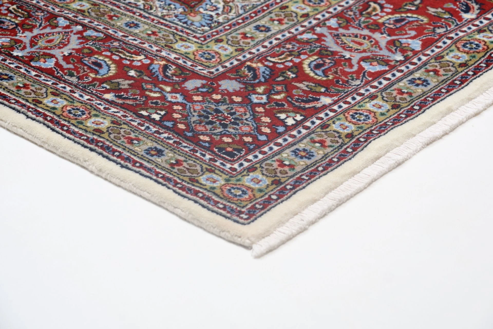Hand-Knotted Moud Persian Rug, 200 × 303 cm, Wool & Silk - Image 6