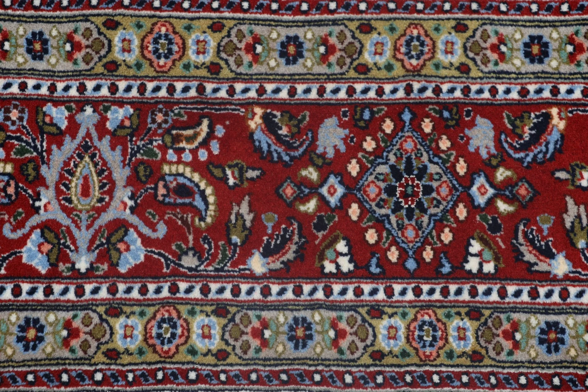 Hand-Knotted Moud Persian Rug, 200 × 303 cm, Wool & Silk - Image 8