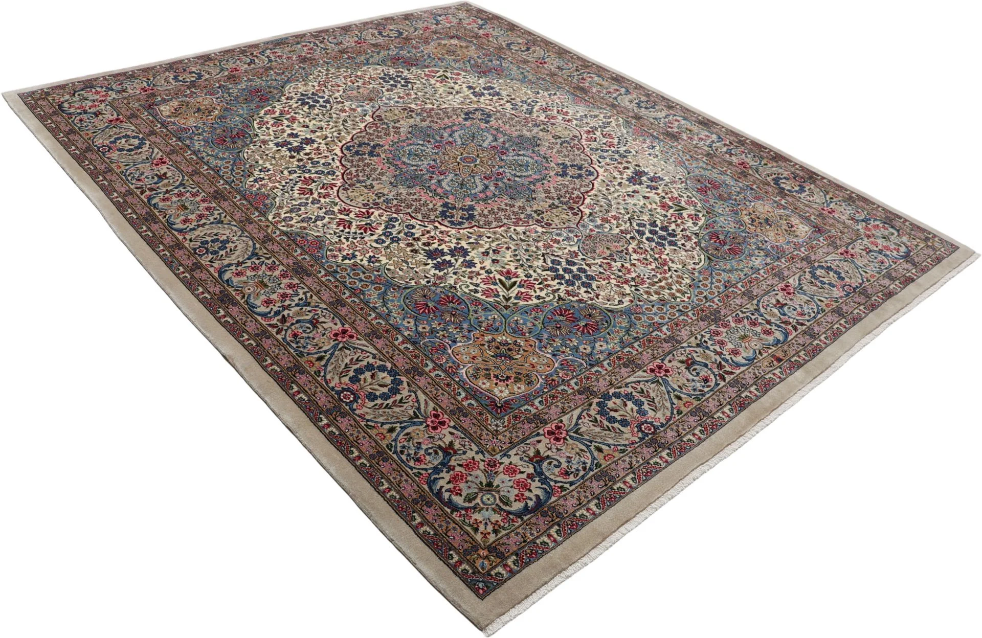 Hand-Knotted Kerman Persian Rug, 248 × 300 cm, Wool - Image 4