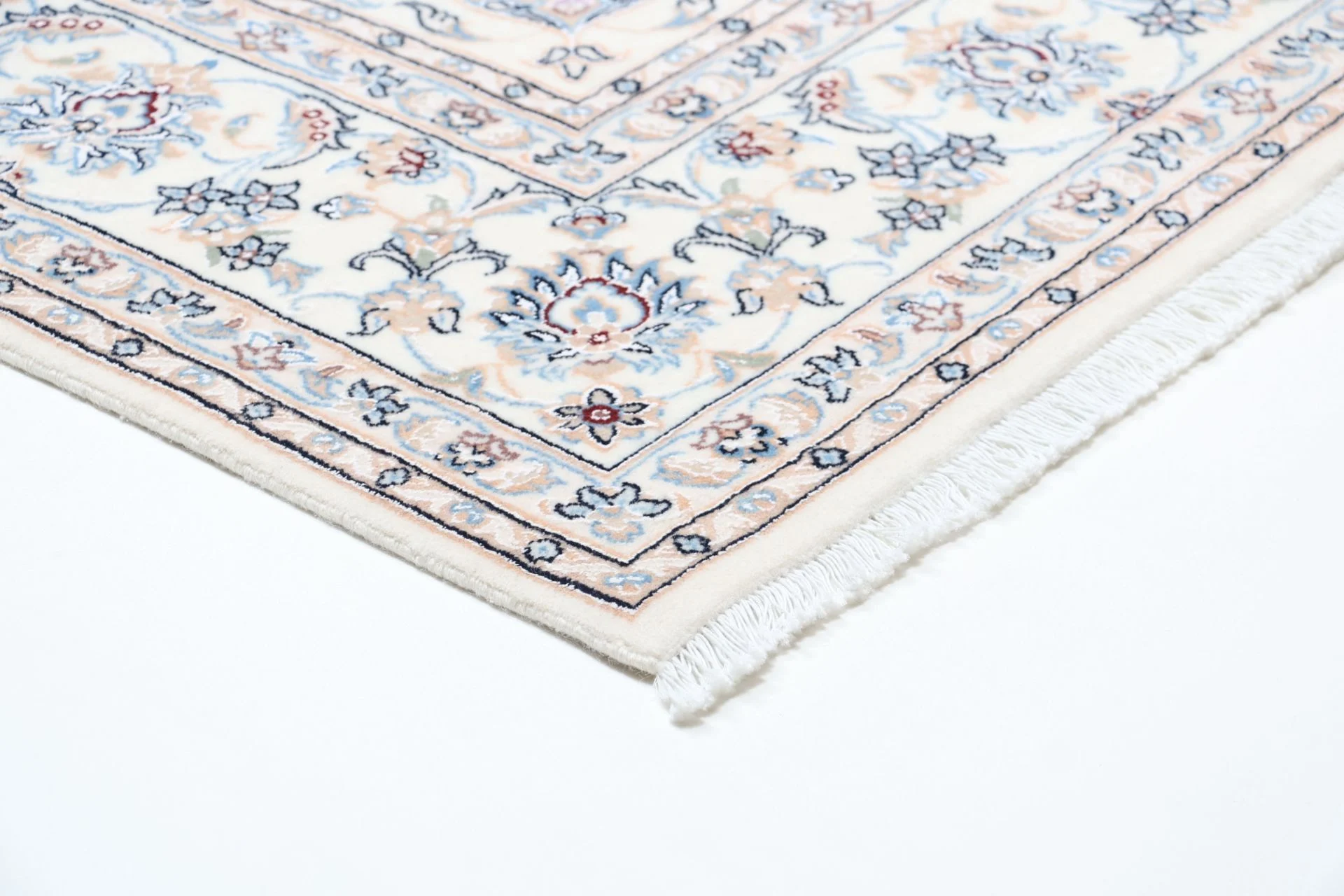 Hand-Knotted Nain Persian Rug, 200 × 310 cm, Wool & Silk - Image 6
