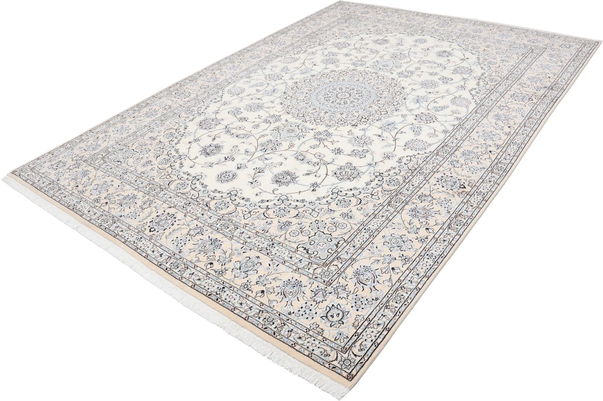 Wool & Silk Nain Persian Rug 248 × 357 cm, hand-knotted - Image 3