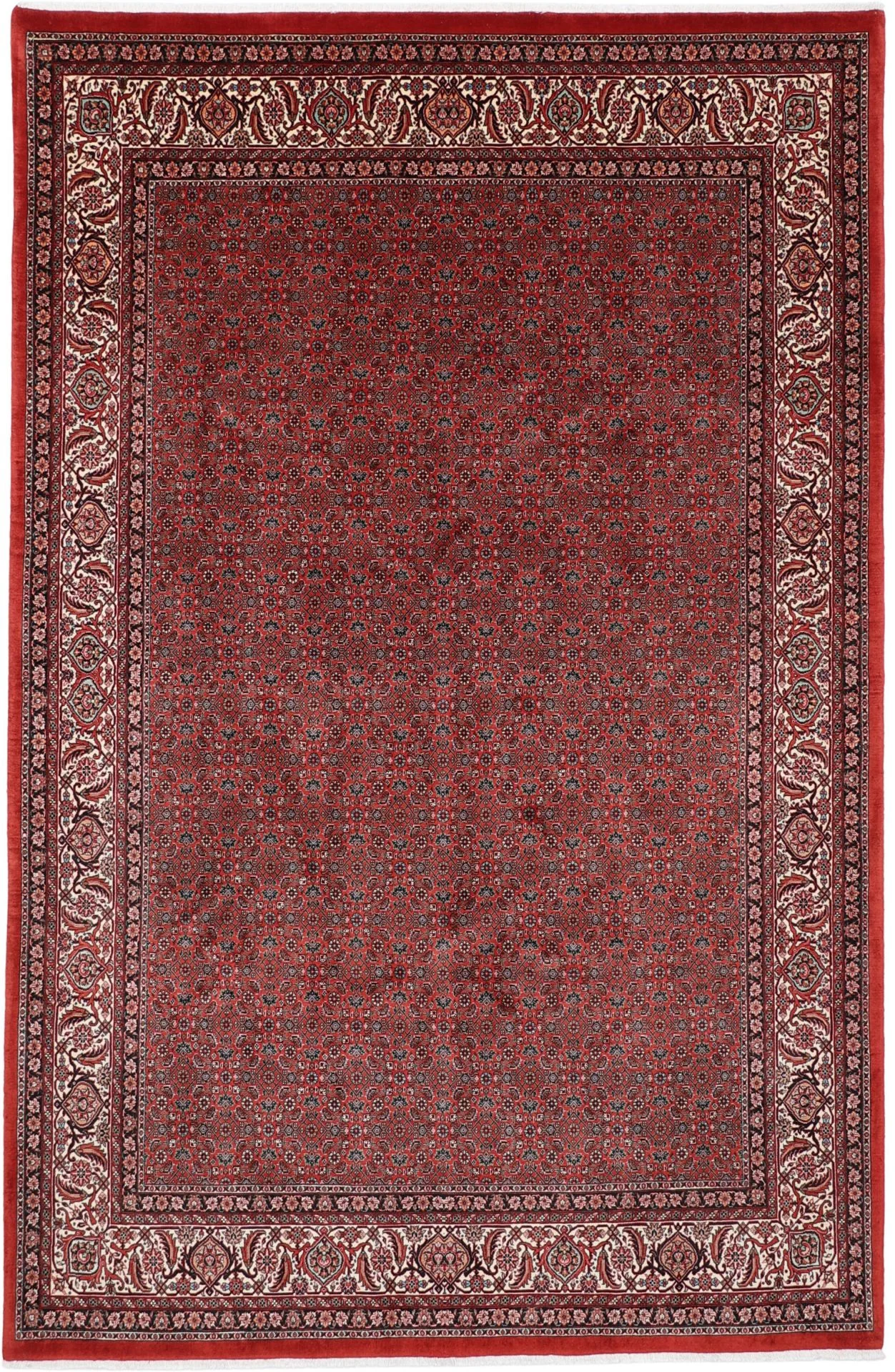 Hand-Knotted Bijar Persian Rug, 200 × 305 cm, Wool & Silk