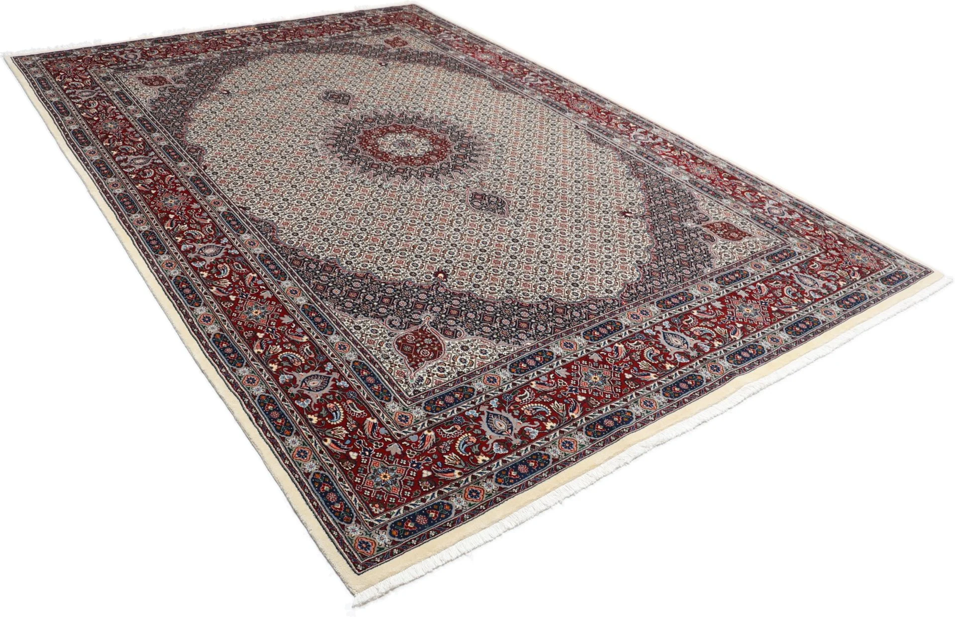 Wool & Silk Moud Persian Rug 245 × 345 cm, hand-knotted - Image 4