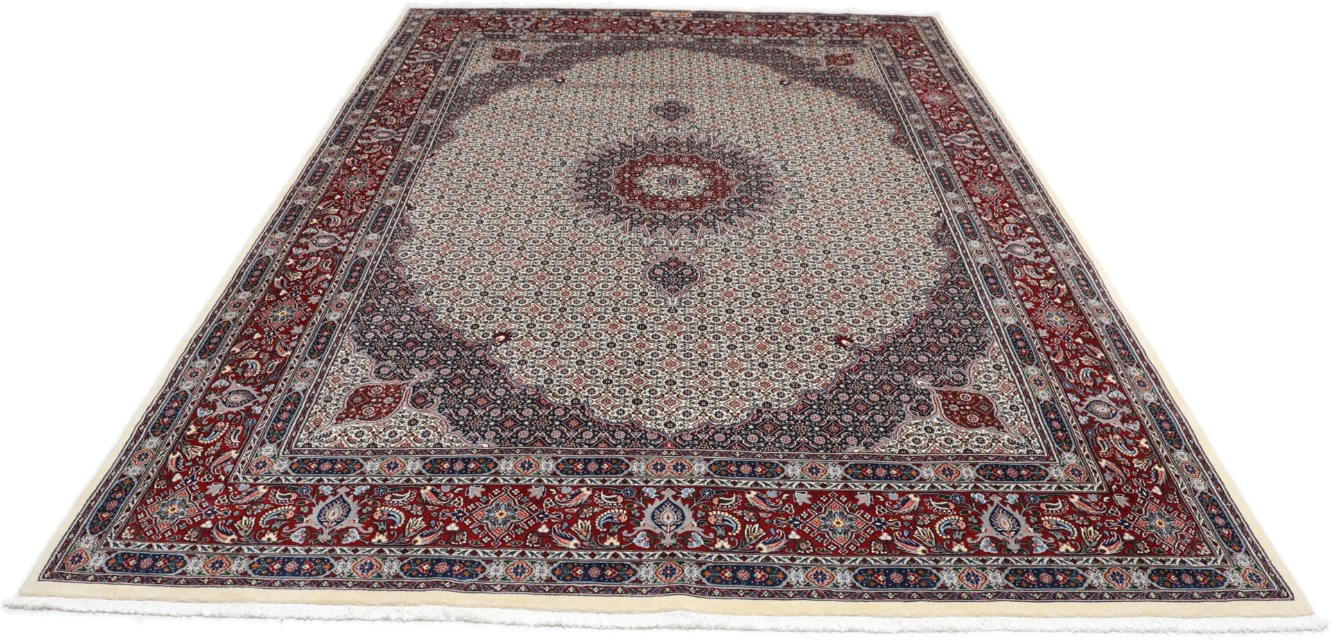 Wool & Silk Moud Persian Rug 245 × 345 cm, hand-knotted - Image 7