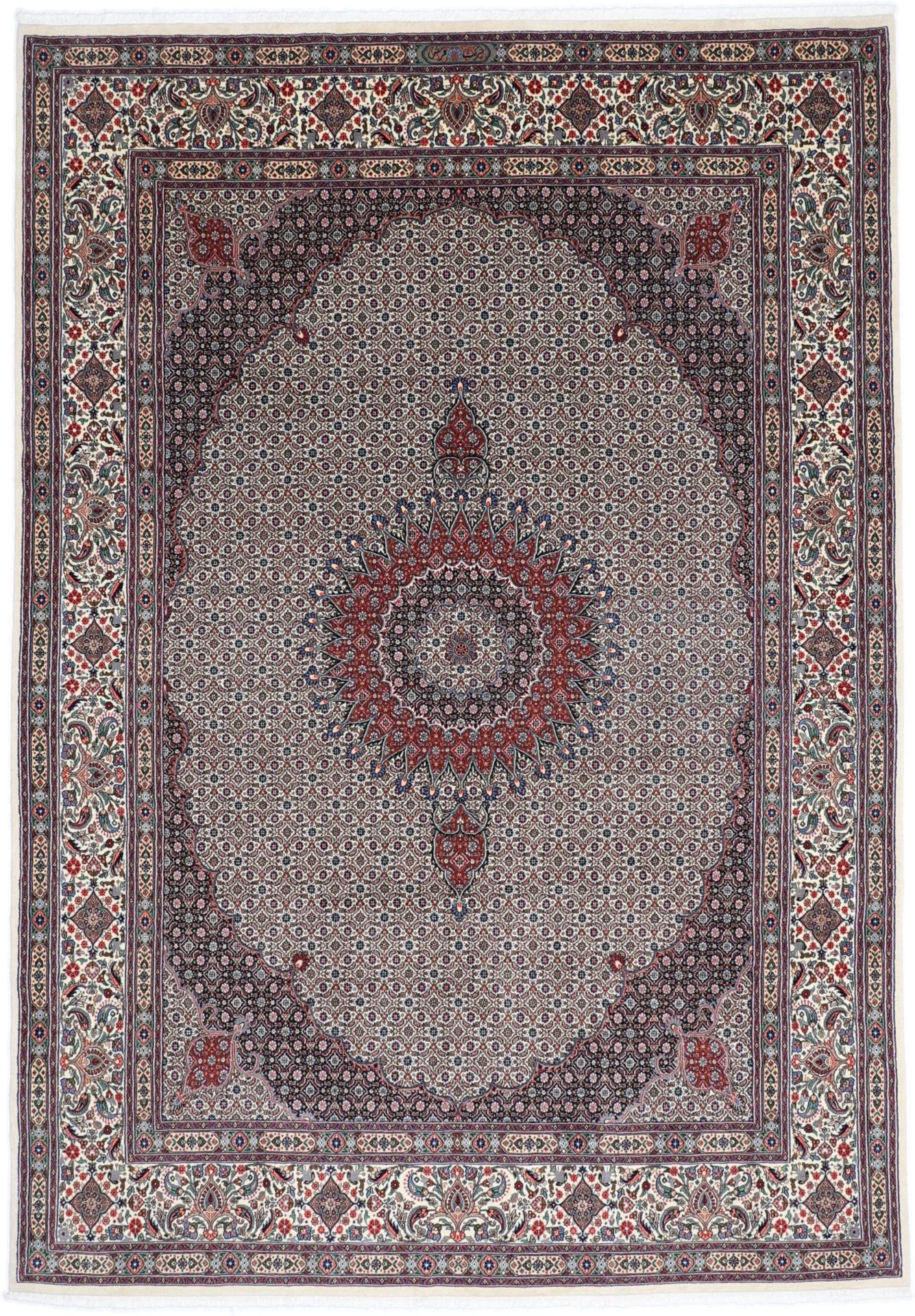 Moud Persian Rug 255 × 363 cm in Wool & Silk, hand-knotted