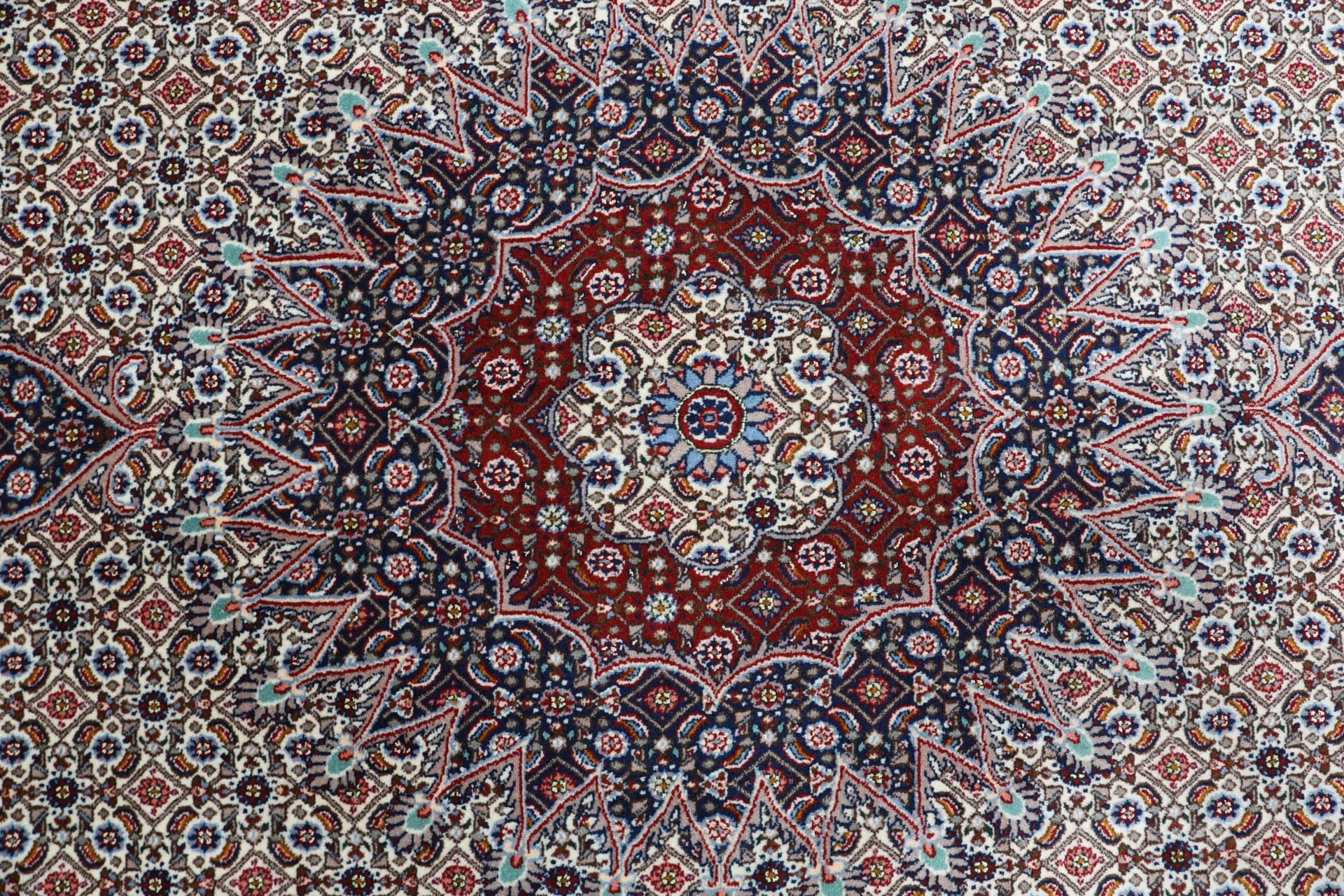 Wool & Silk Moud Persian Rug 245 × 345 cm, hand-knotted - Image 9