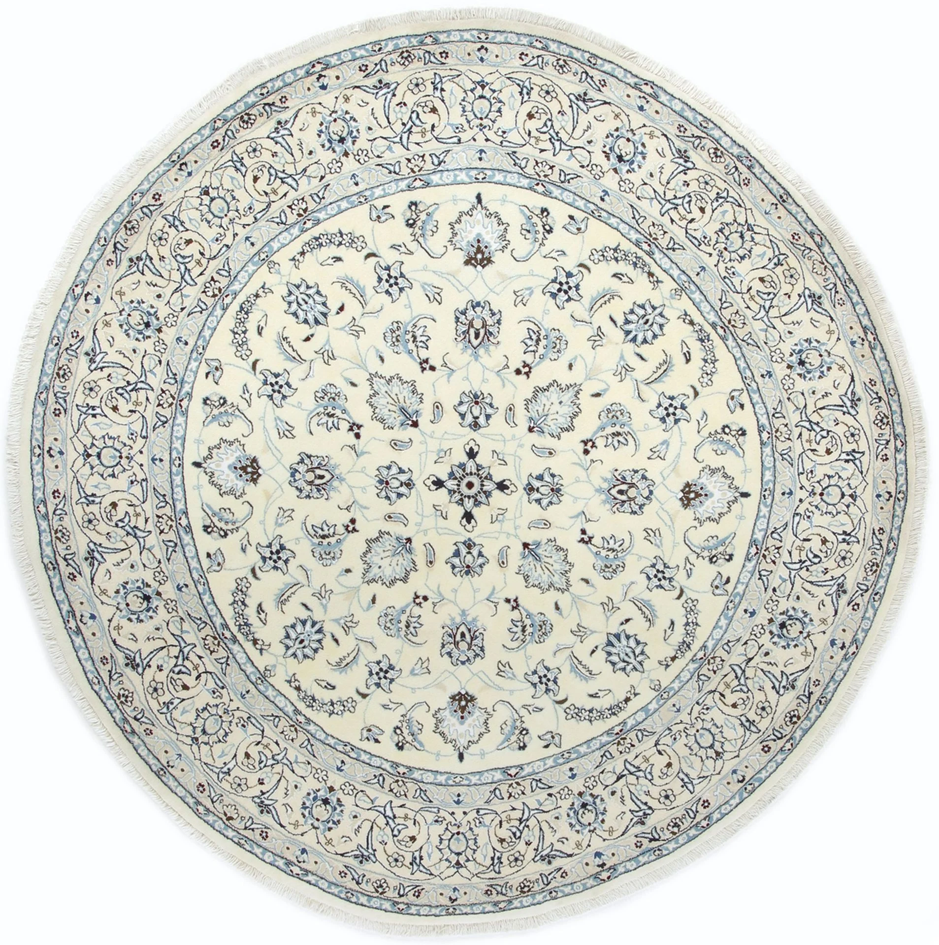 Wool & Silk Qom Persian Rug 200 × 200 cm, hand-knotted