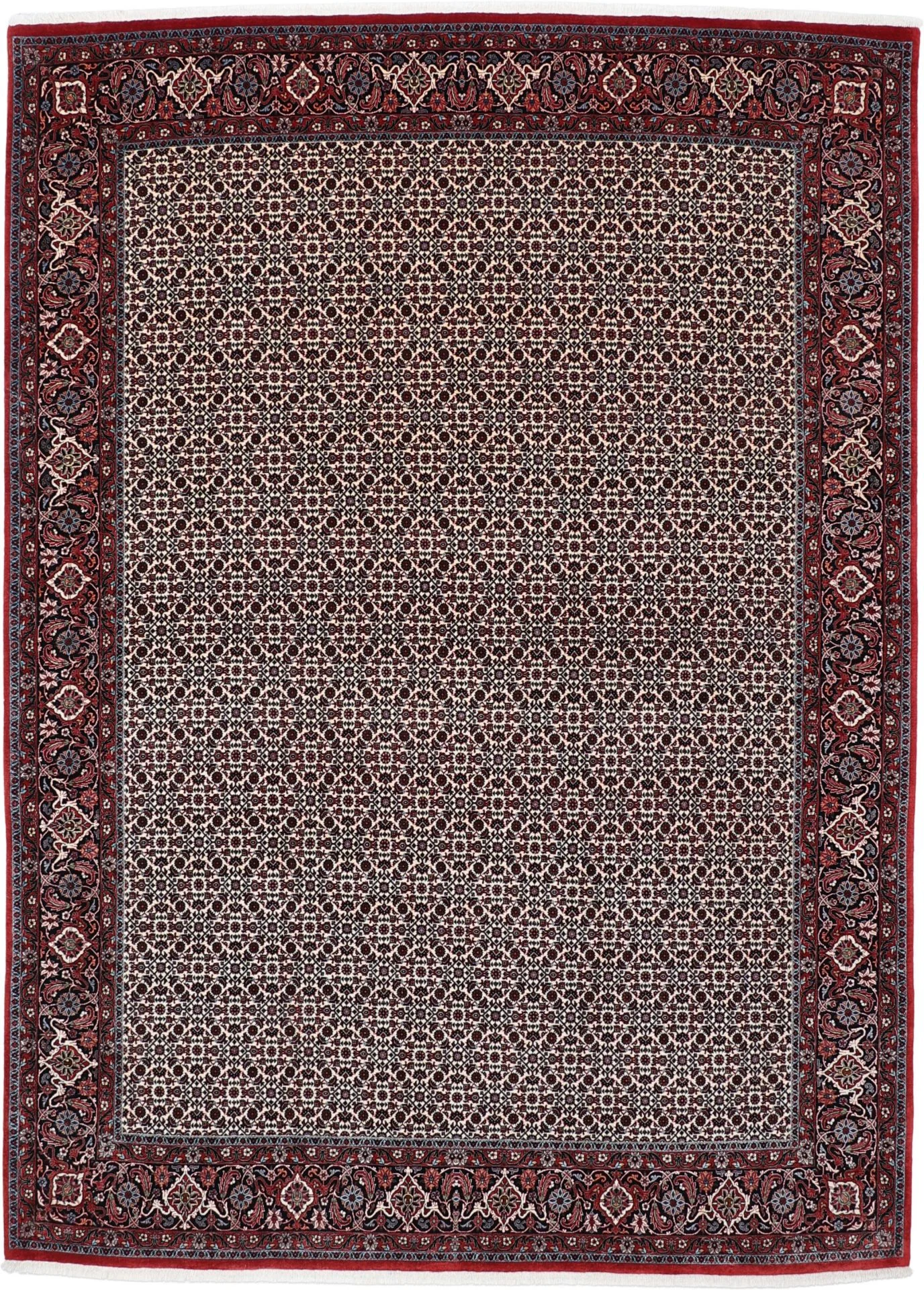 Hand-Knotted Bijar Persian Rug, 258 × 355 cm, Wool