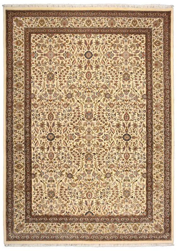 Hand-Knotted Hereke Indian Rug, 250 × 350 cm, Wool & Silk