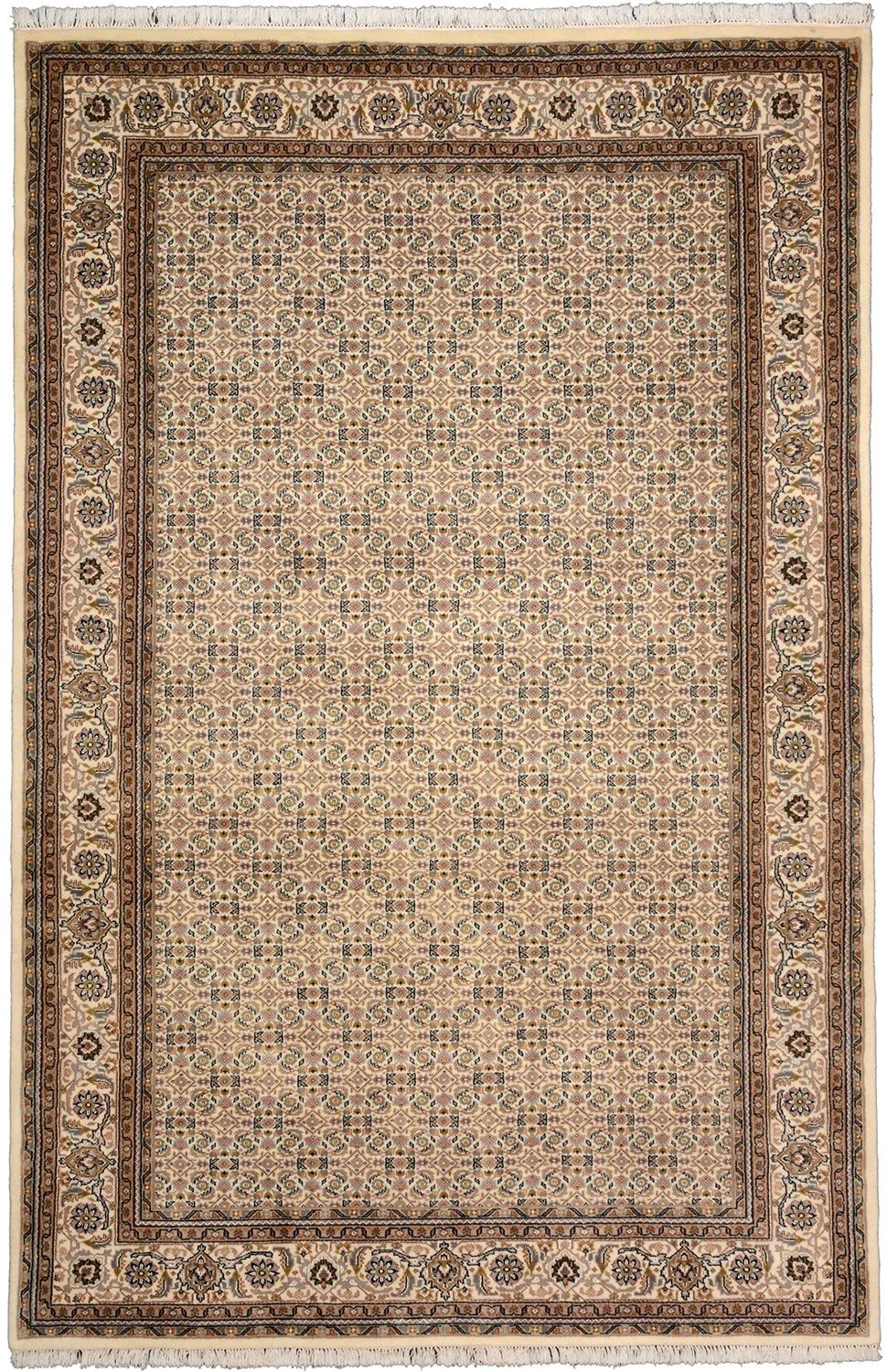 Bijar Indian Rug 200 × 303 cm in Wool & Silk, hand-knotted