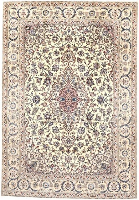 Hand-Knotted Nain Persian Rug, 305 × 205 cm, Wool & Silk
