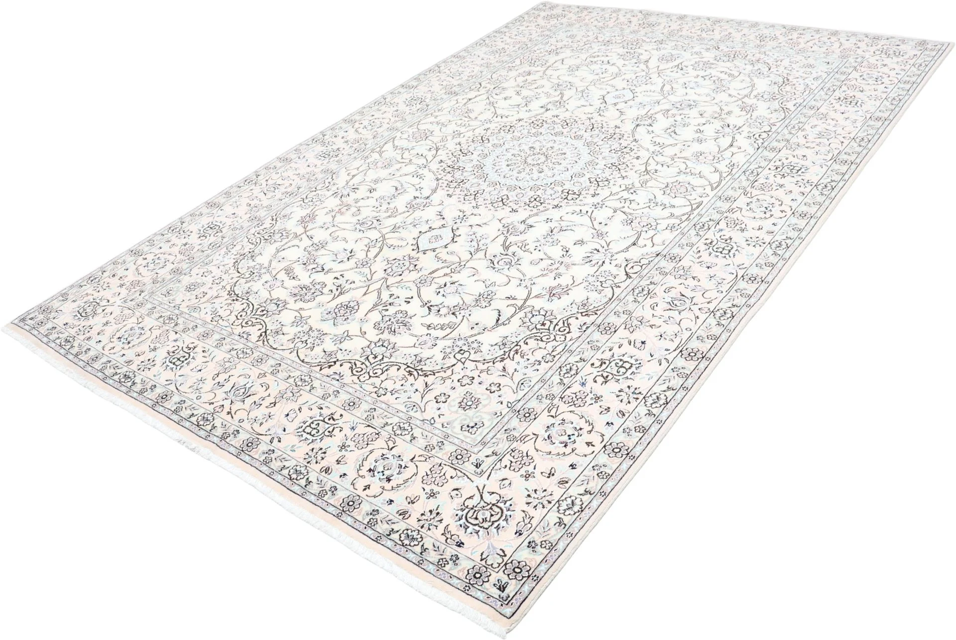 Wool & Silk Nain Persian Rug 202 × 310 cm, hand-knotted - Image 3