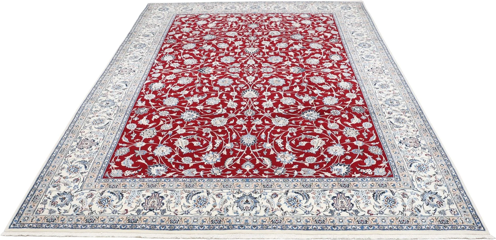 Nain Persian Rug 245 × 344 cm in Wool & Silk, hand-knotted - Image 2