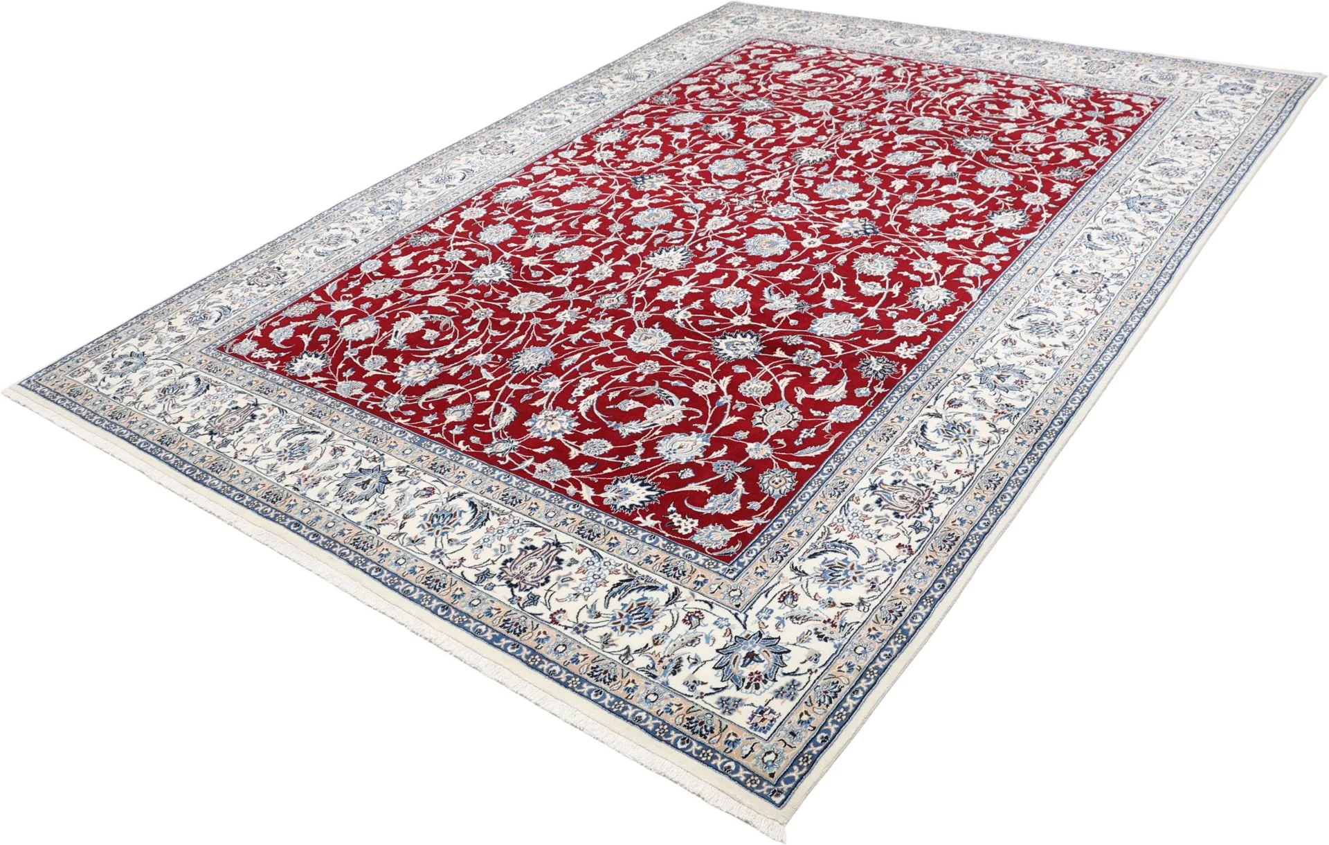 Nain Persian Rug 245 × 344 cm in Wool & Silk, hand-knotted - Image 3
