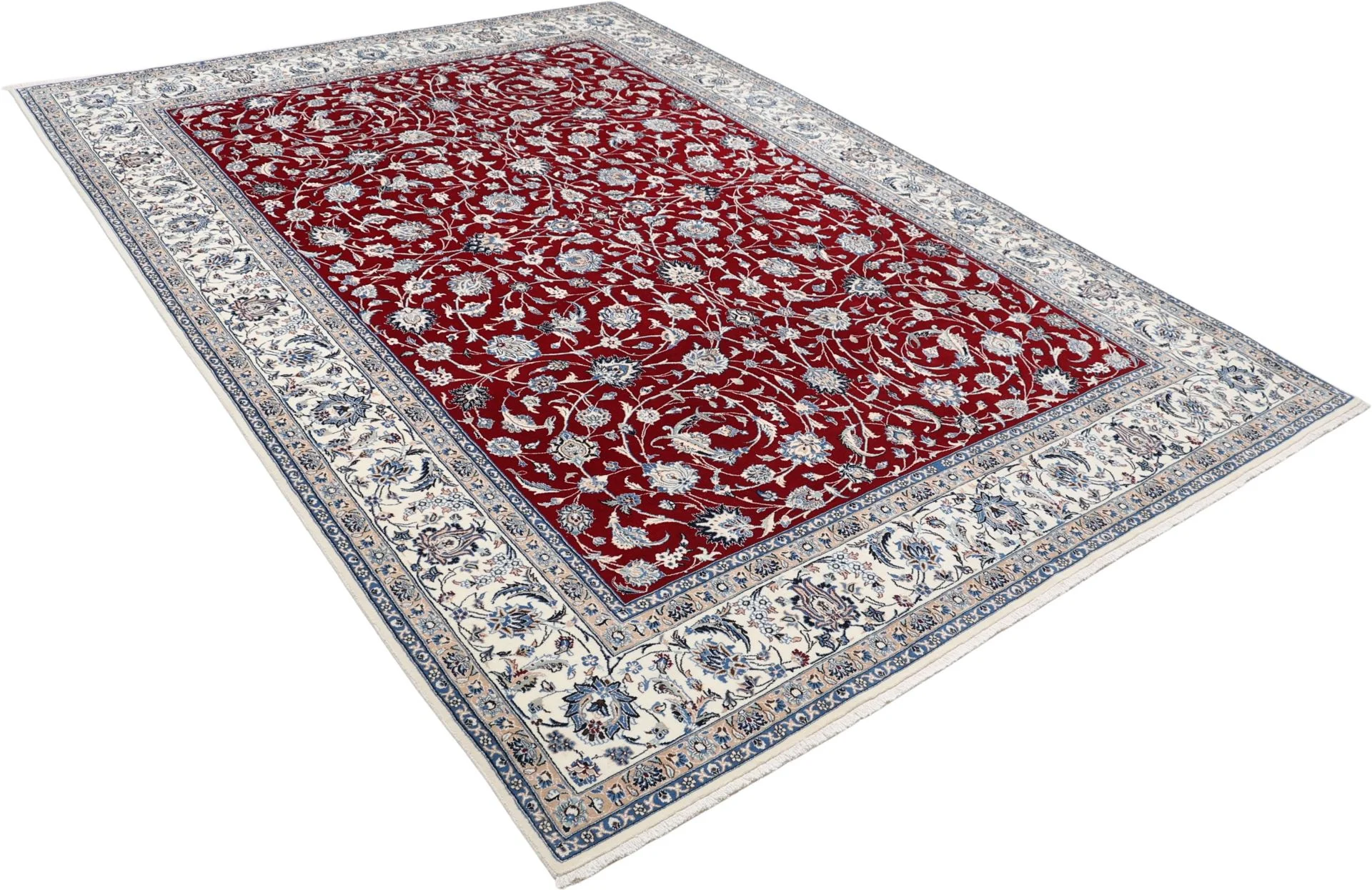 Nain Persian Rug 245 × 344 cm in Wool & Silk, hand-knotted - Image 4