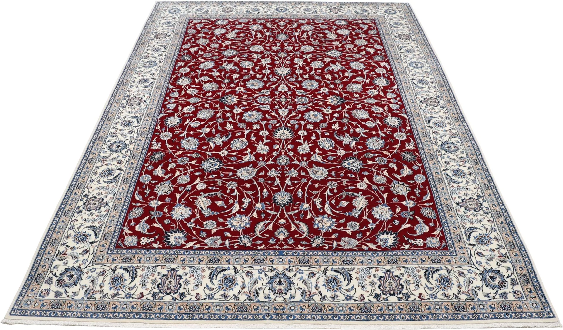 Nain Persian Rug 245 × 344 cm in Wool & Silk, hand-knotted - Image 7